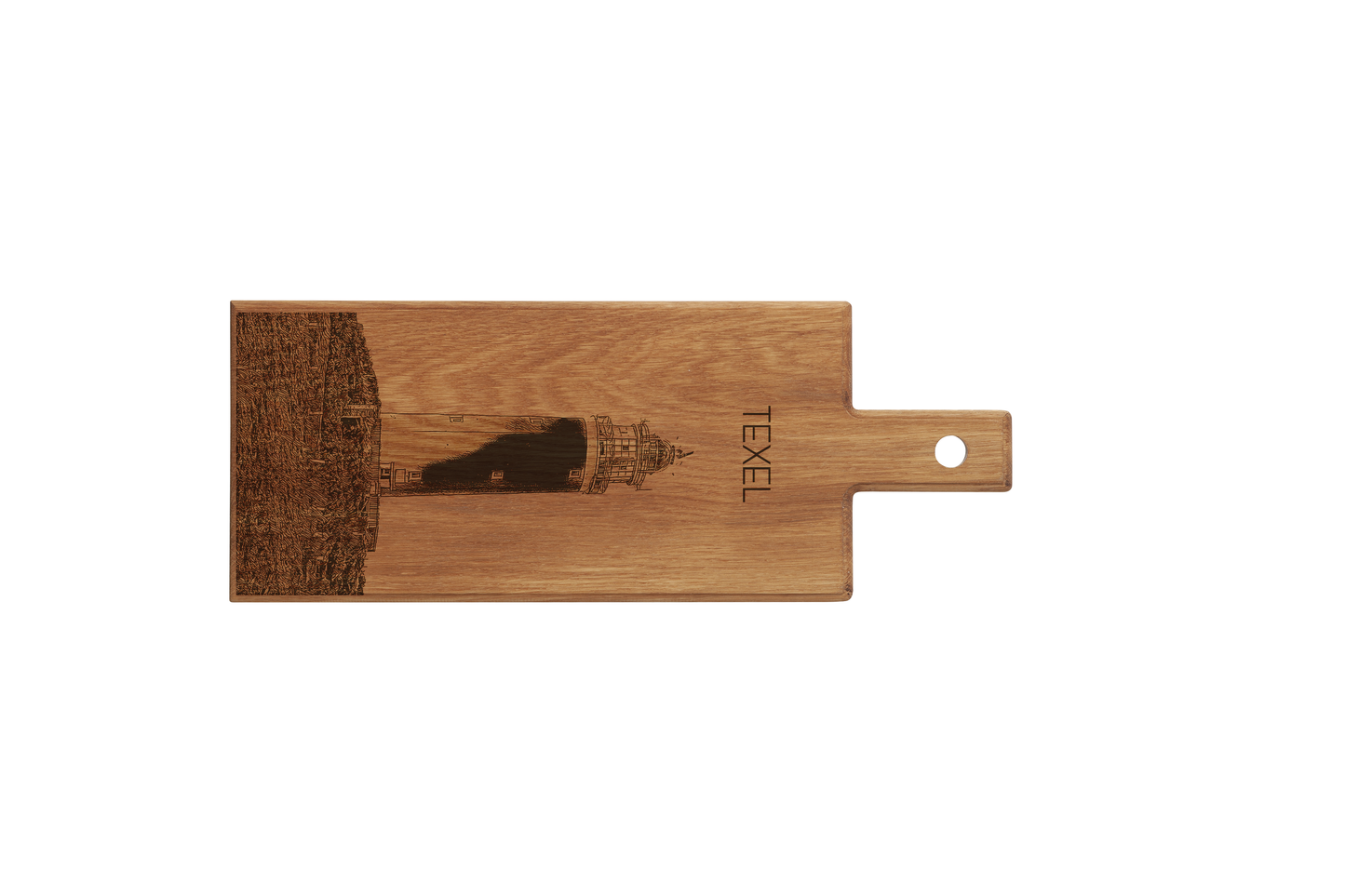 Texel Lighthouse Wooden Serving Board – 49 x 17 cm