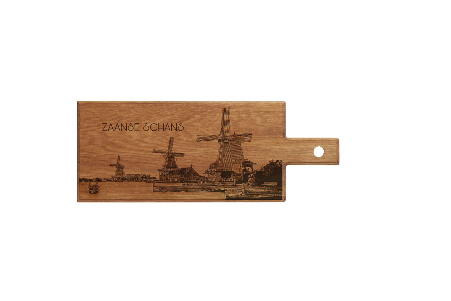 Zaanse Schans houten serveerplank – 49 x 17 cm