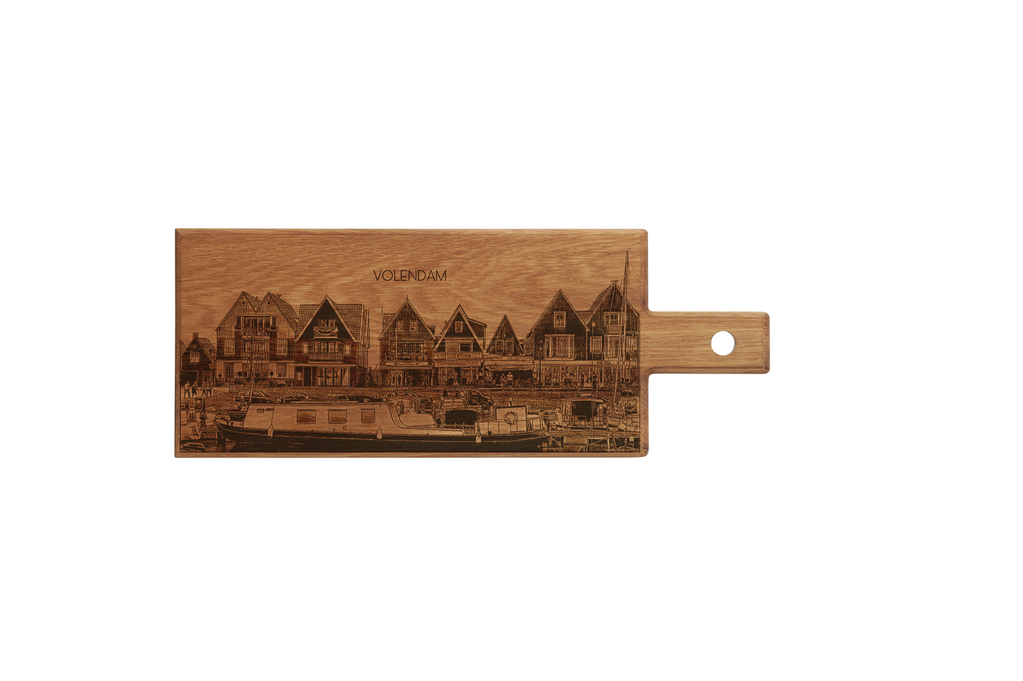 Volendam Harbour Wooden Serving Board – 49 x 17 cm