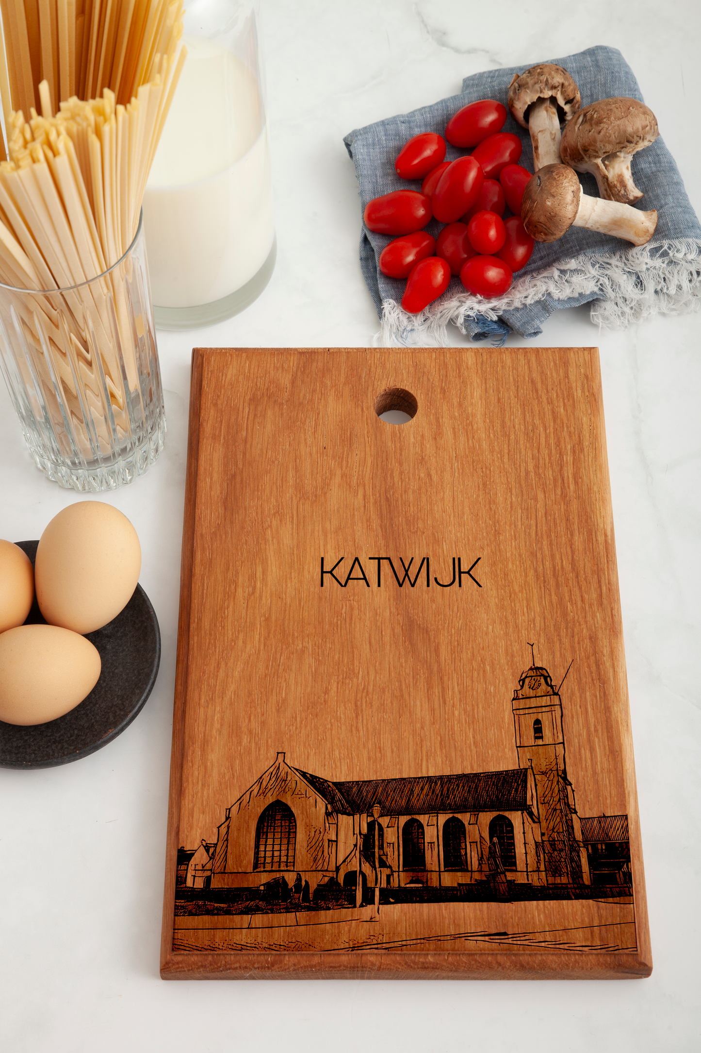 KATWIJK ANDREASKERK HANDMADE ENGRAVED CUTTING BOARD