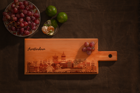 Amsterdam, Skyline, medium serving board, with grape