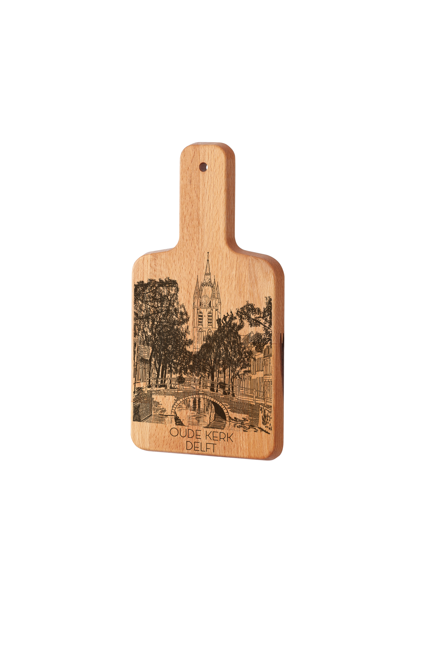 Delft, Oude Kerk, cheese board, side view