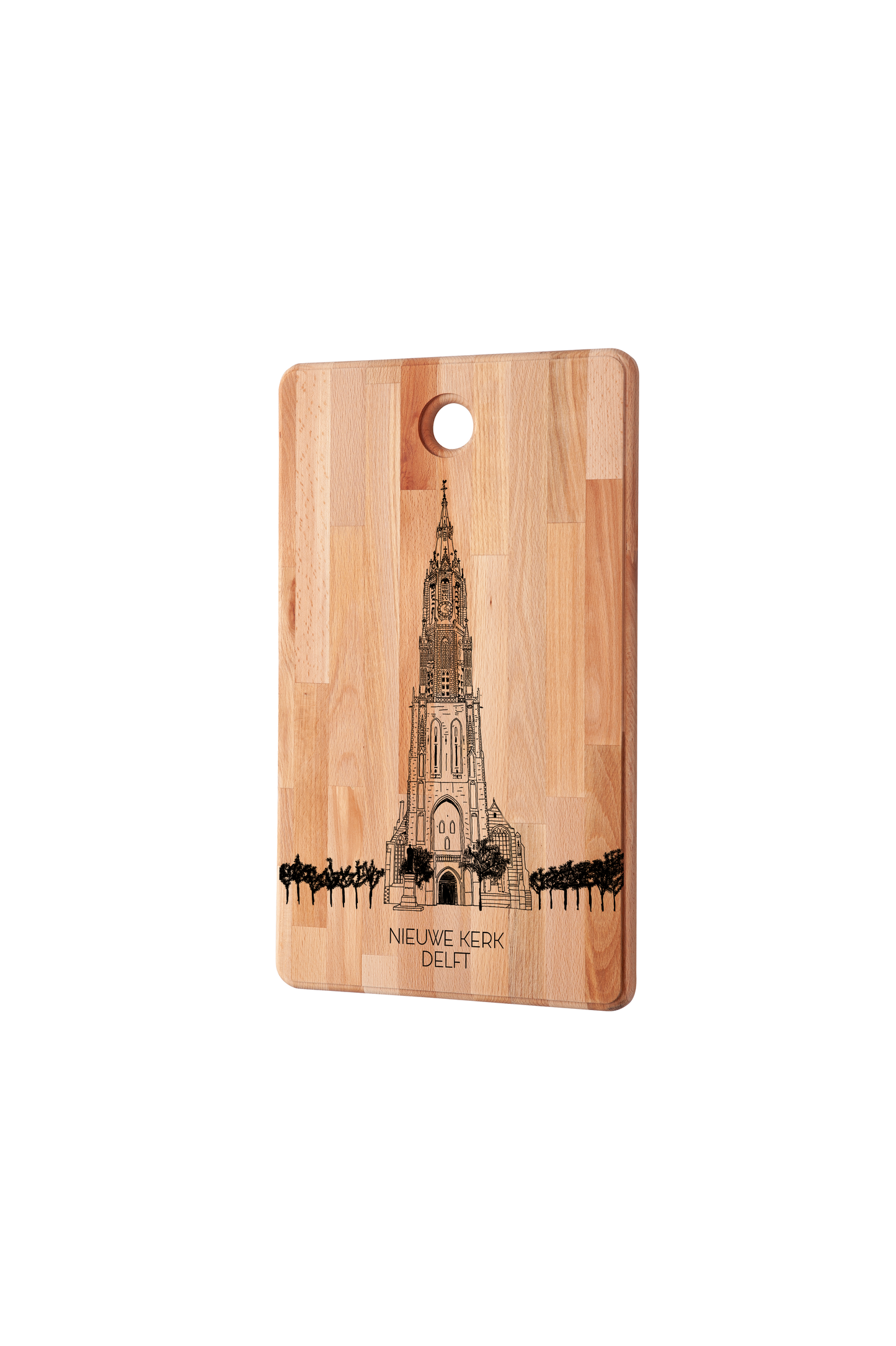 Delft, Nieuwe Kerk, cutting board, side view