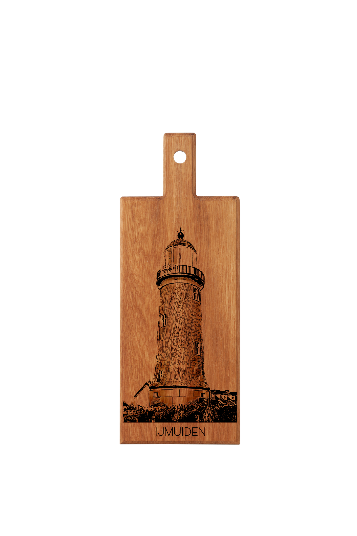 IJmuiden Lage Vuurtoren – Houten Serveerplank (49 × 17 cm)