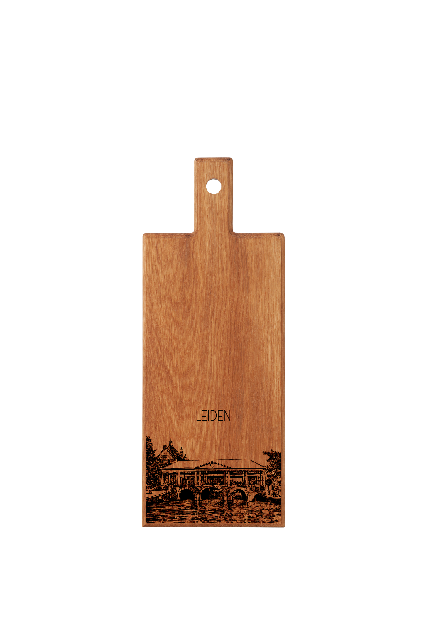 Oak Wood Variant of Handmade Leiden Koornbrug Medium Serving Board