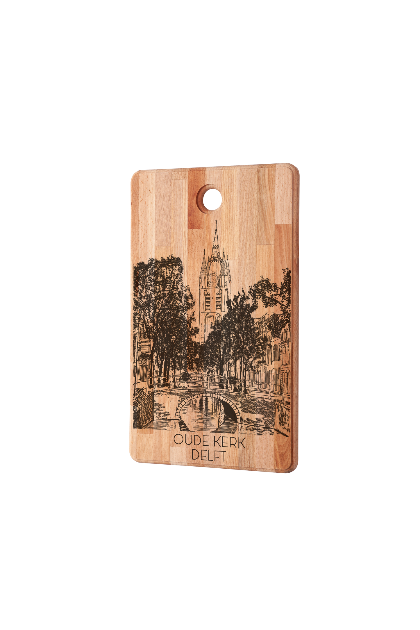 Delft, Oude Kerk, cutting board, side view