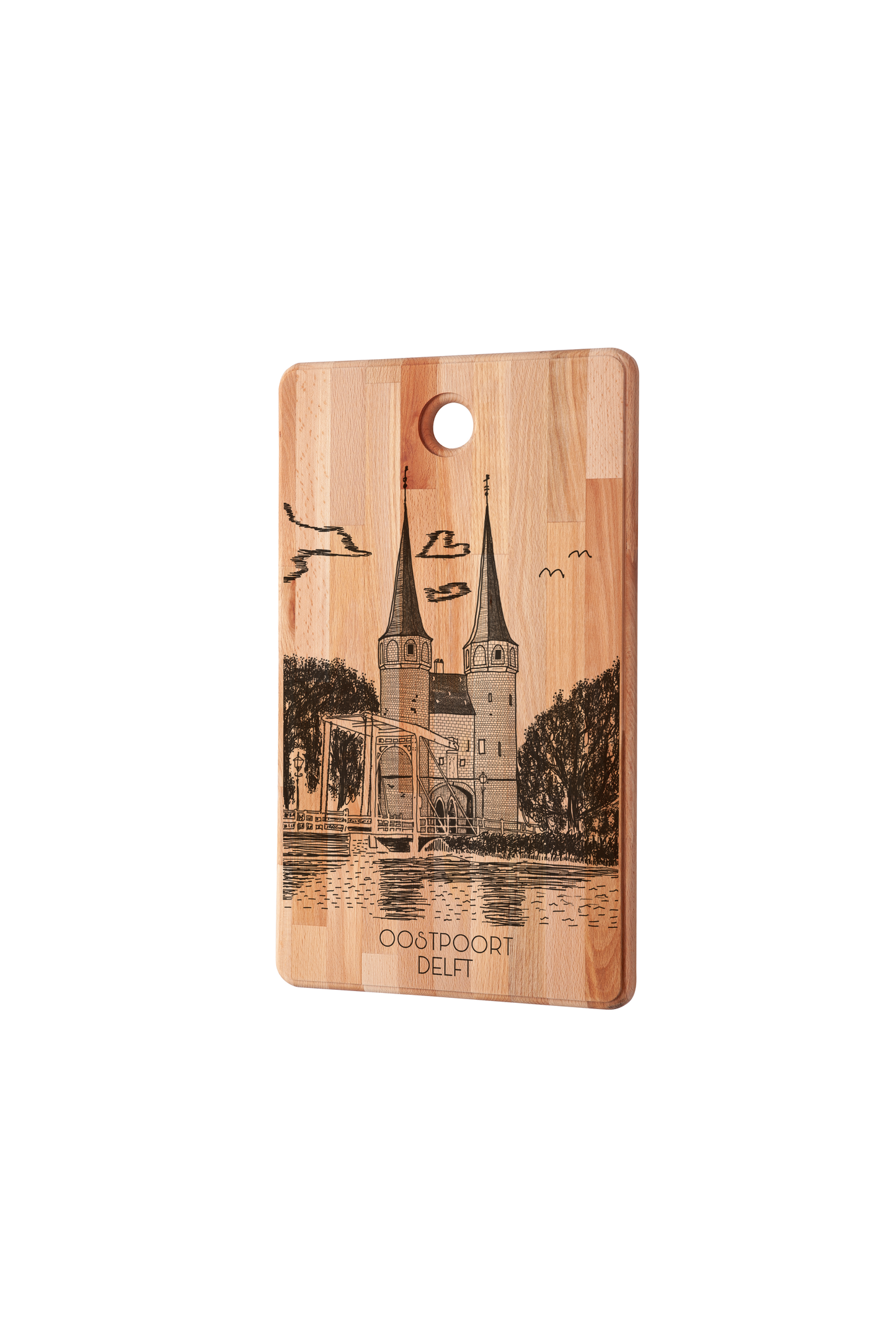 Delft, Oostpoort, cutting board, side view