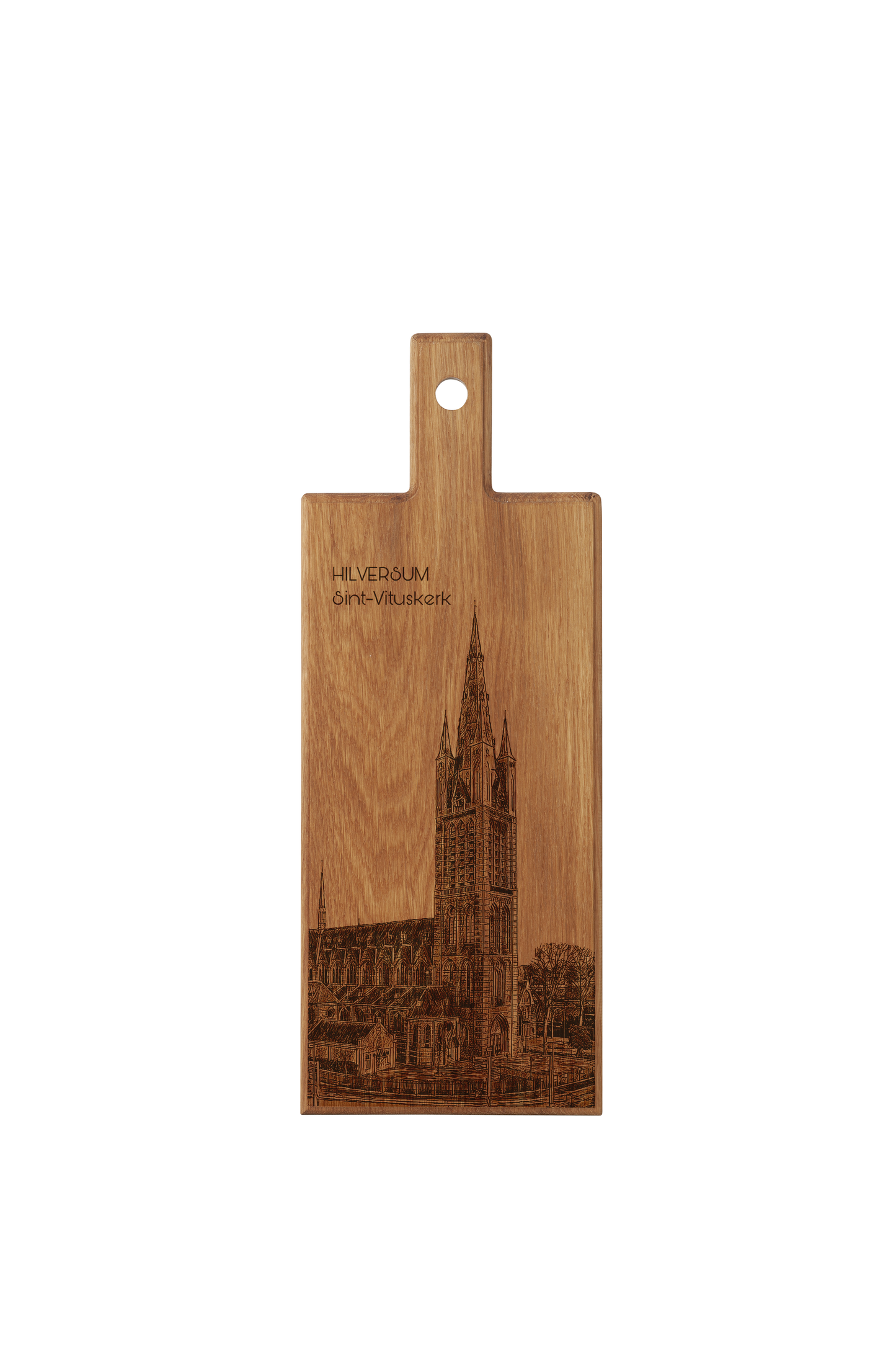 Hilversum Sint-Vituskerk – Wooden Serving Board (49 × 17 cm)