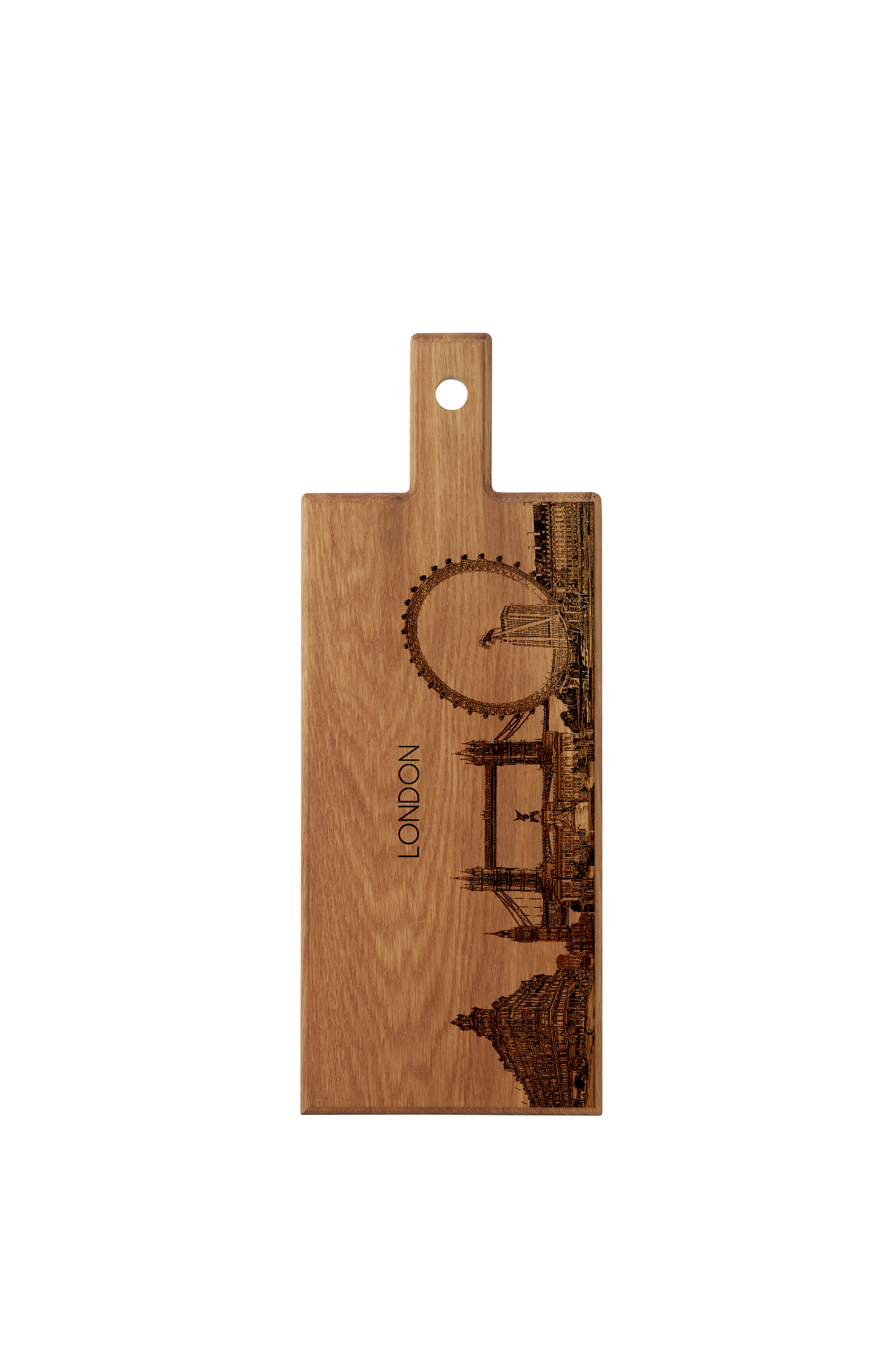 London Skyline Wooden Serving Board – 49 x 17 cm