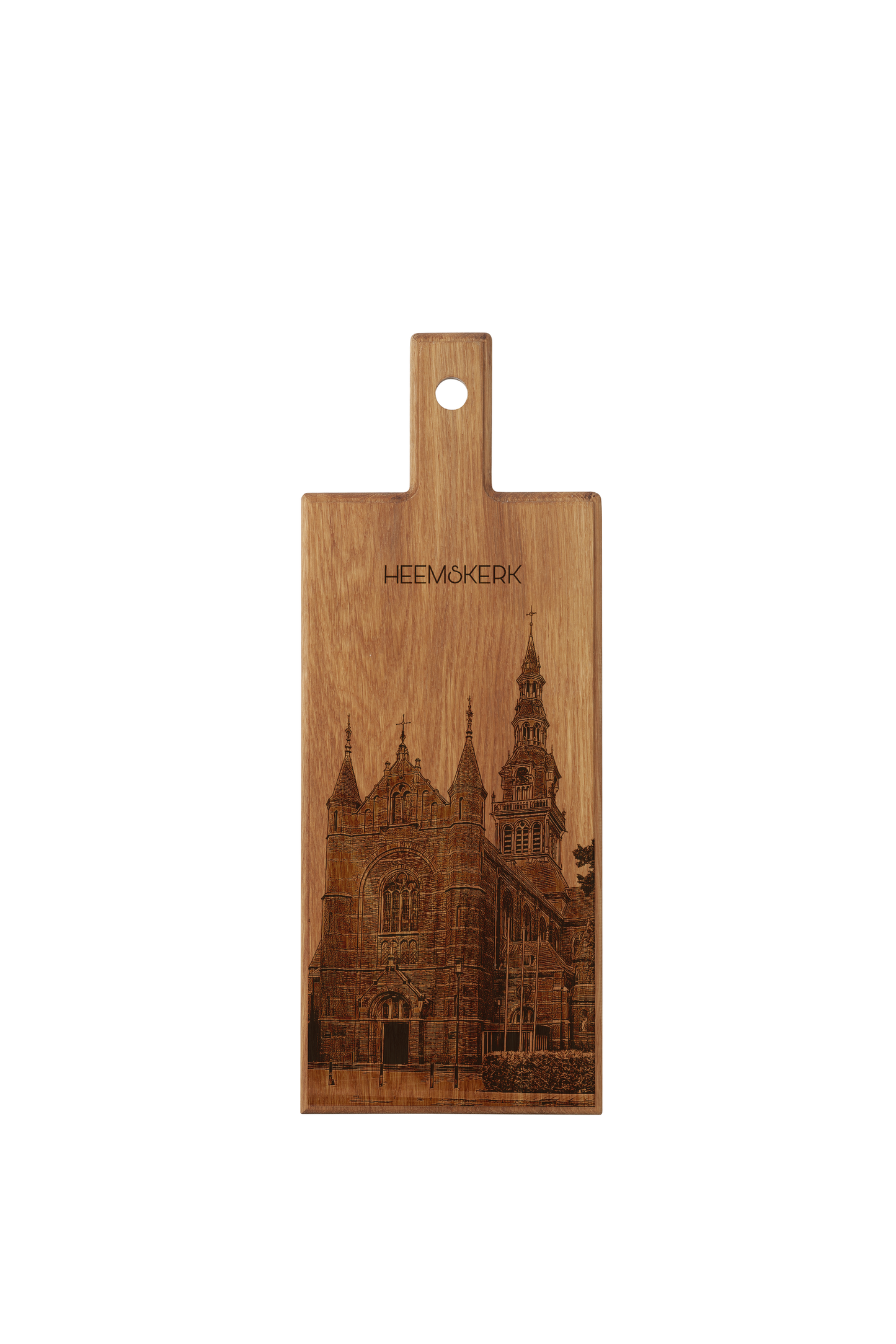 Heemskerk Sint-Laurentiuskerk – Wooden Serving Board (49 × 17 cm)