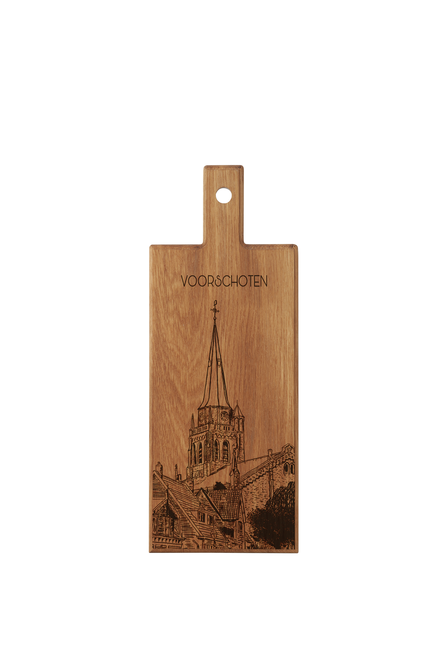 Voorschoten Dorpskerk Wooden Serving Board – 49 x 17 cm