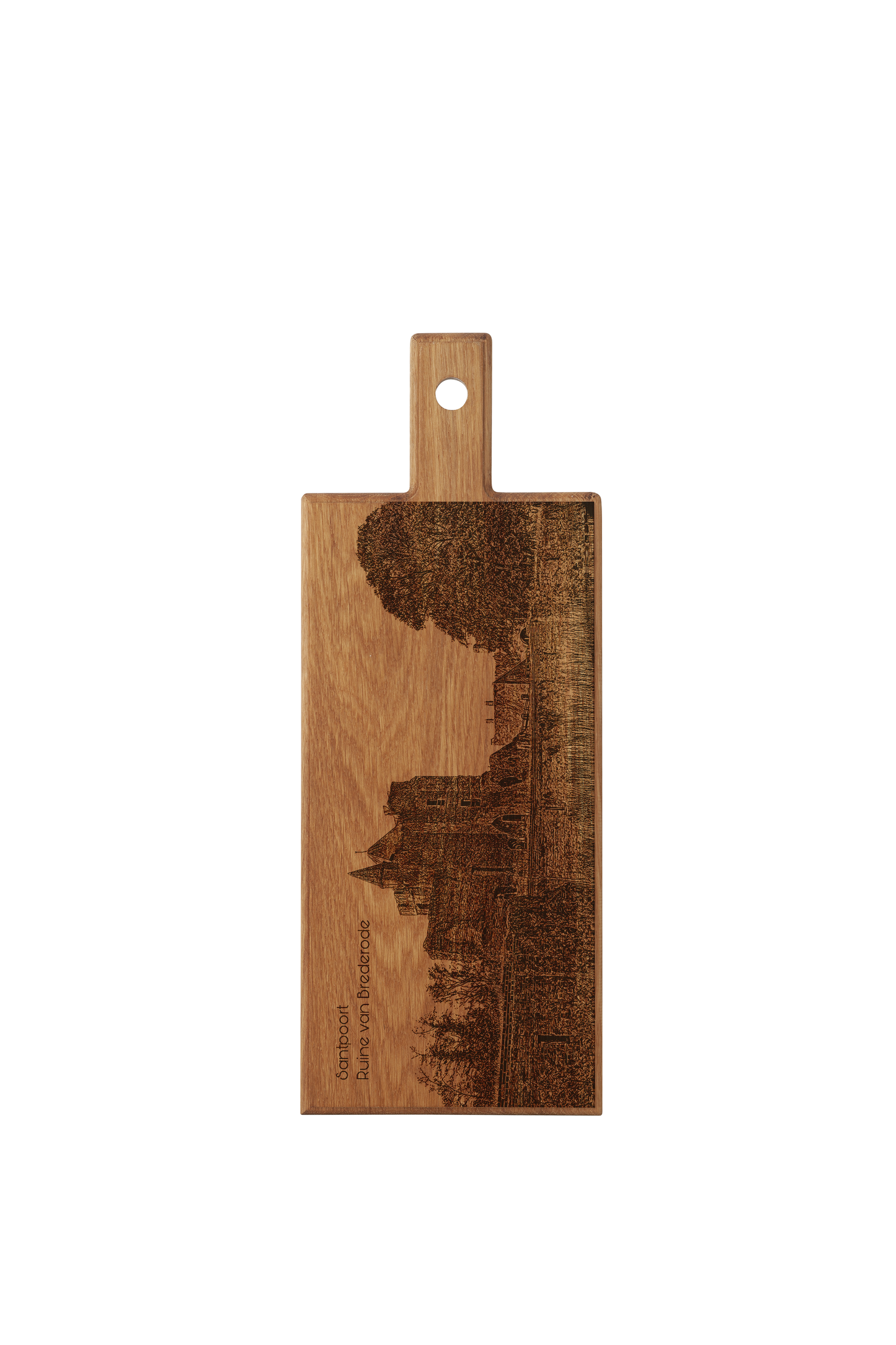 Santpoort Ruïne van Brederode Wooden Serving Board – 49 x 17 cm