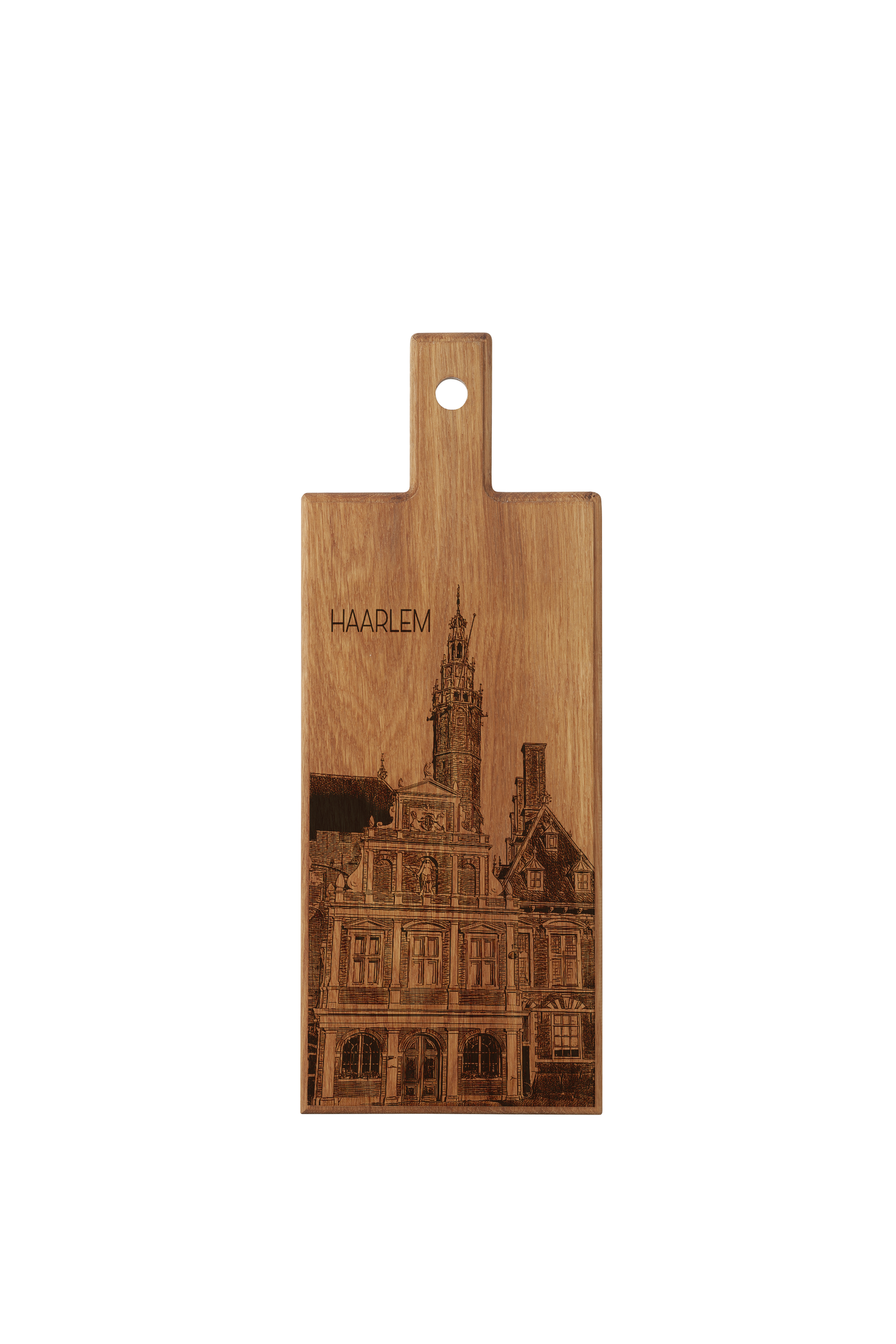 Haarlem Stadhuis – Wooden Serving Board (49 × 17 cm)
