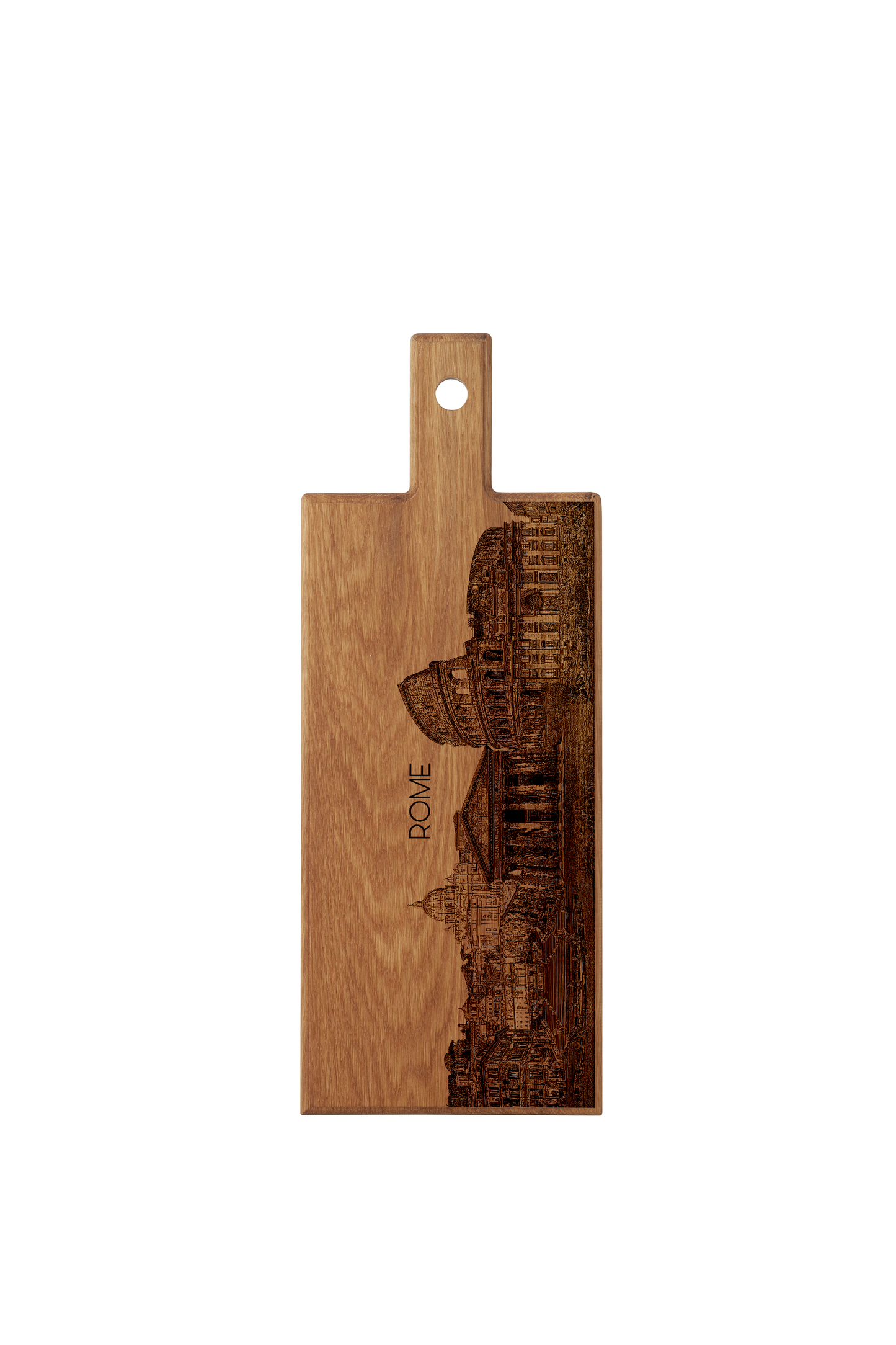 Rome skyline houten serveerplank – 49 x 17 cm