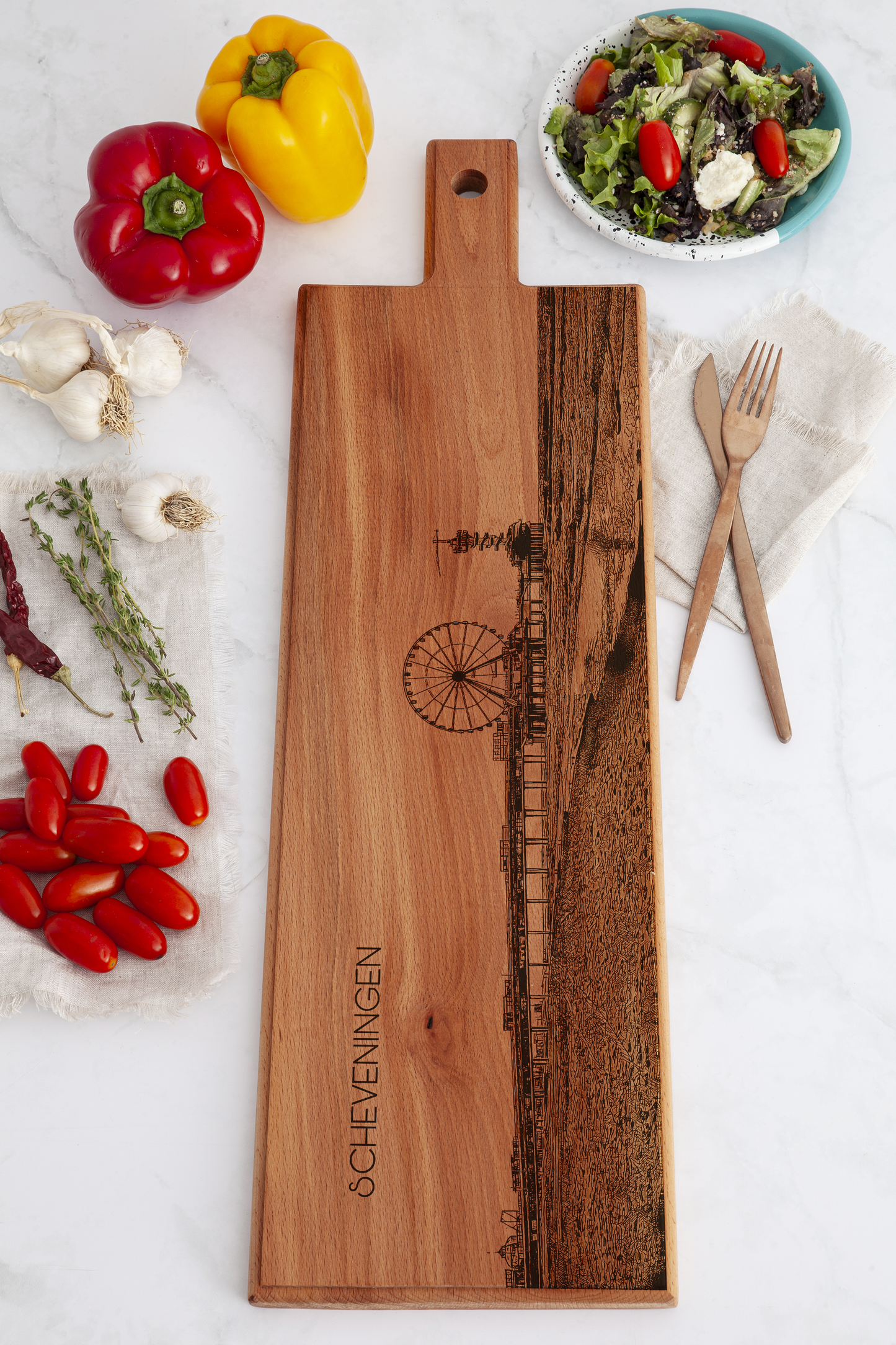 Scheveningen Wooden Serving Board – 60 x 17 cm