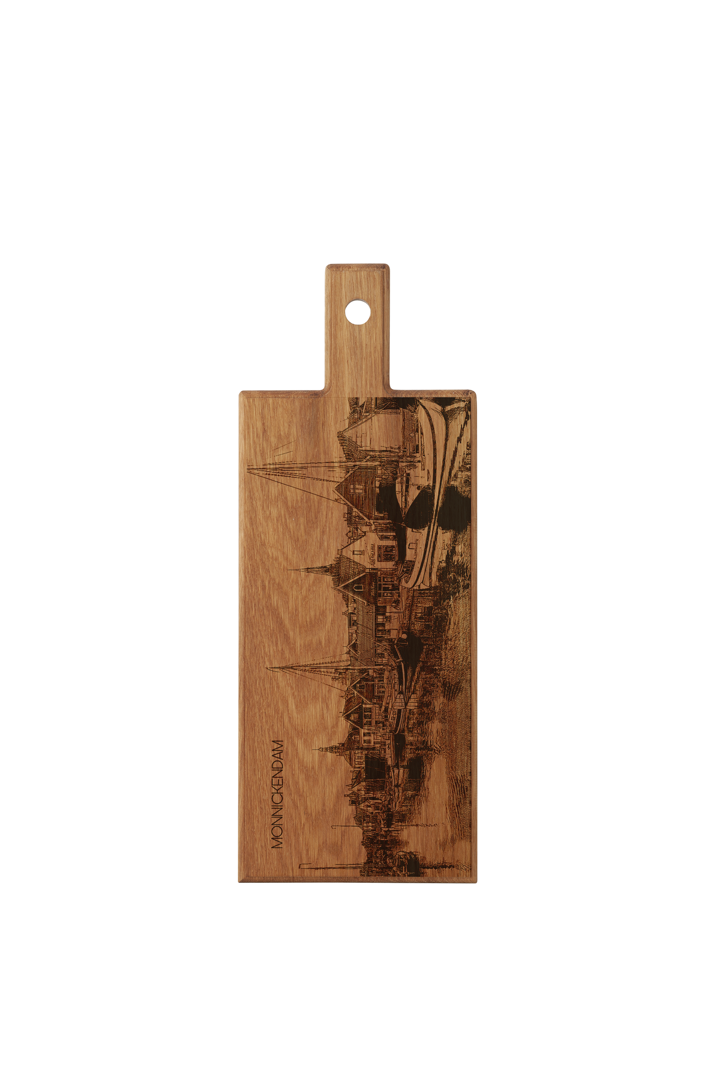 Monnickendam haven houten serveerplank – 49 x 17 cm