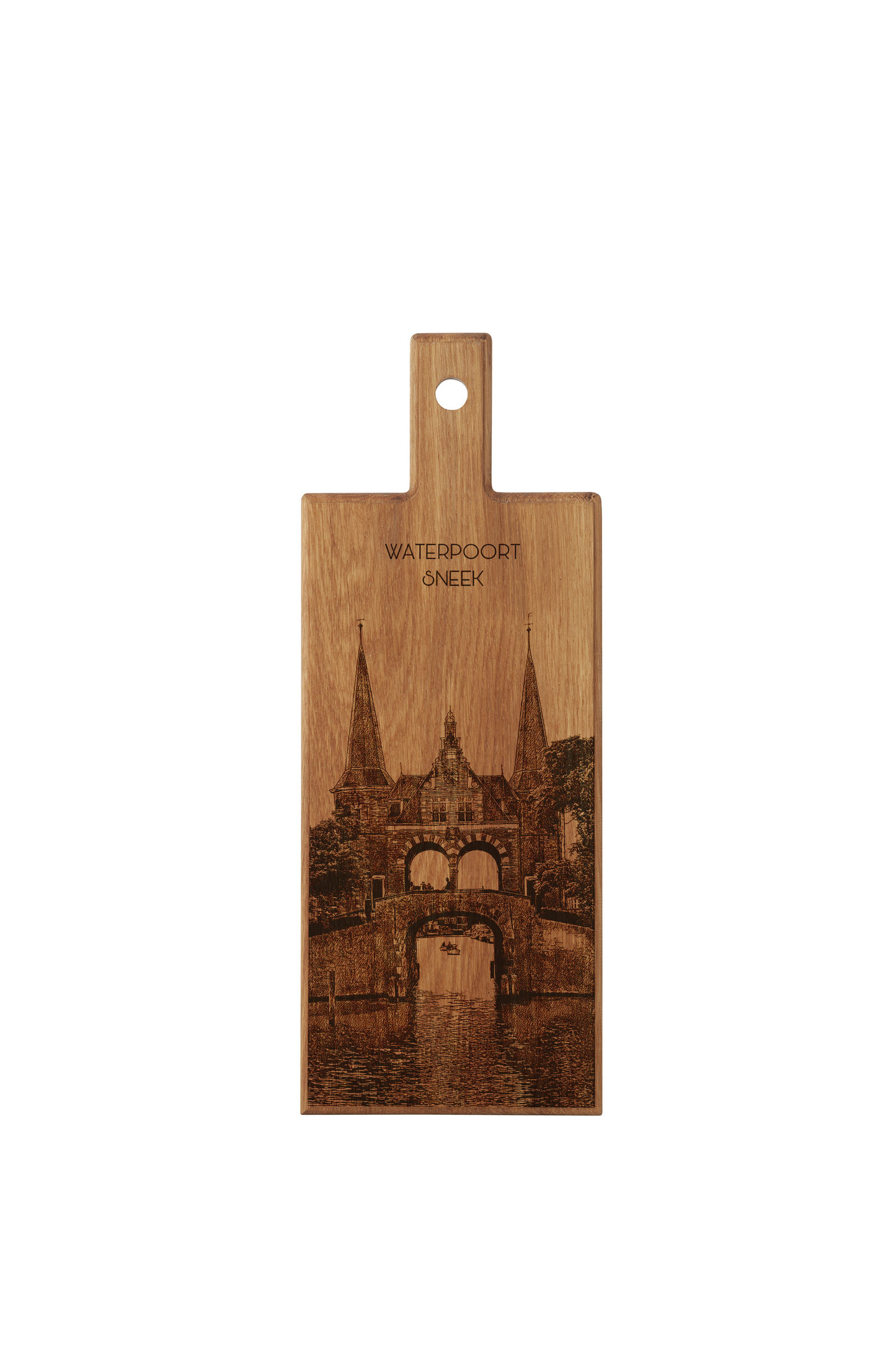 Sneek Waterpoort houten serveerplank – 49 x 17 cm