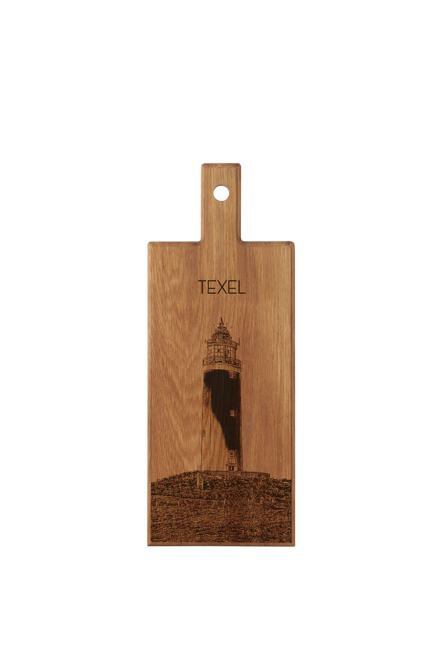 Texel Lighthouse Wooden Serving Board – 49 x 17 cm