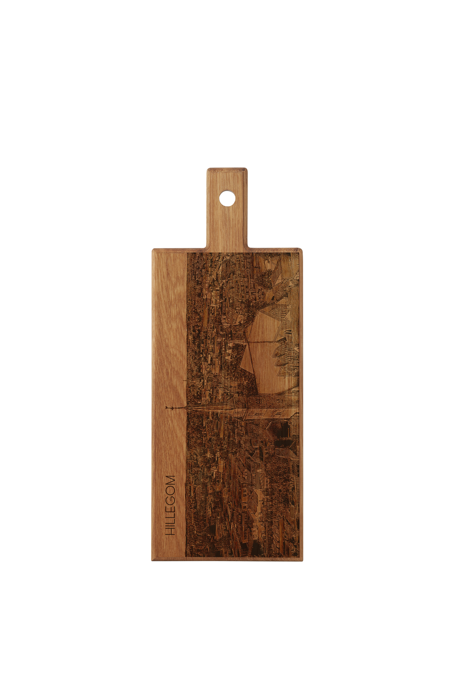 Hillegom Skyline – Houten Serveerplank (49 × 17 cm)