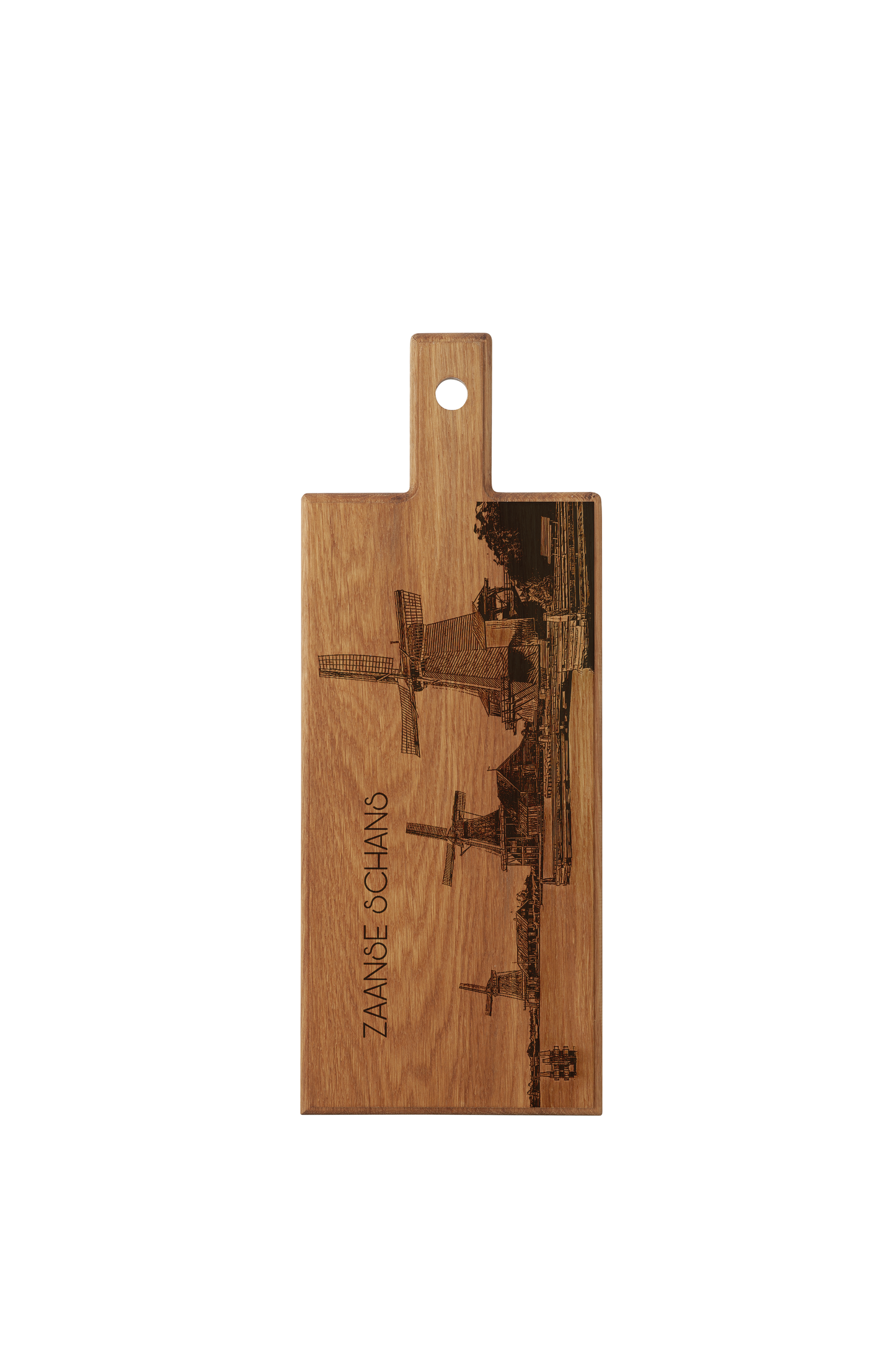 Zaanse Schans houten serveerplank – 49 x 17 cm