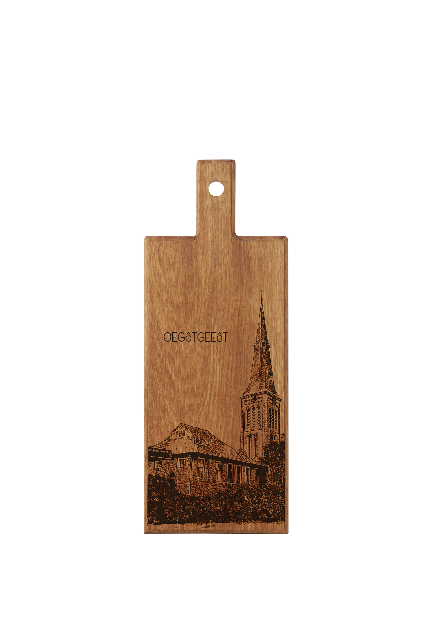 Oegstgeest H. Willibrord Church Wooden Serving Board – 49 x 17 cm