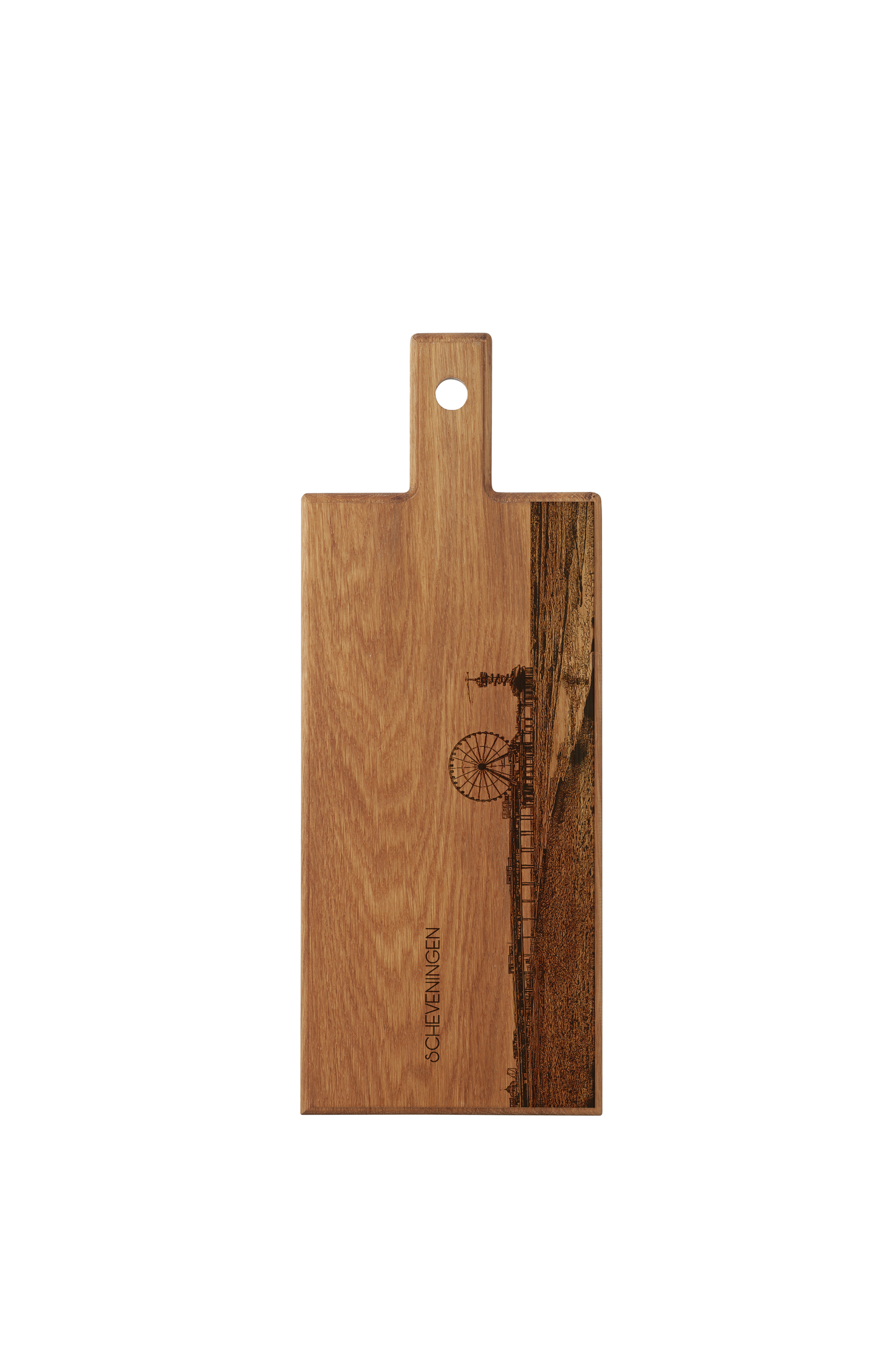 Scheveningen De Pier – Houten Serveerplank (49 × 17 cm)