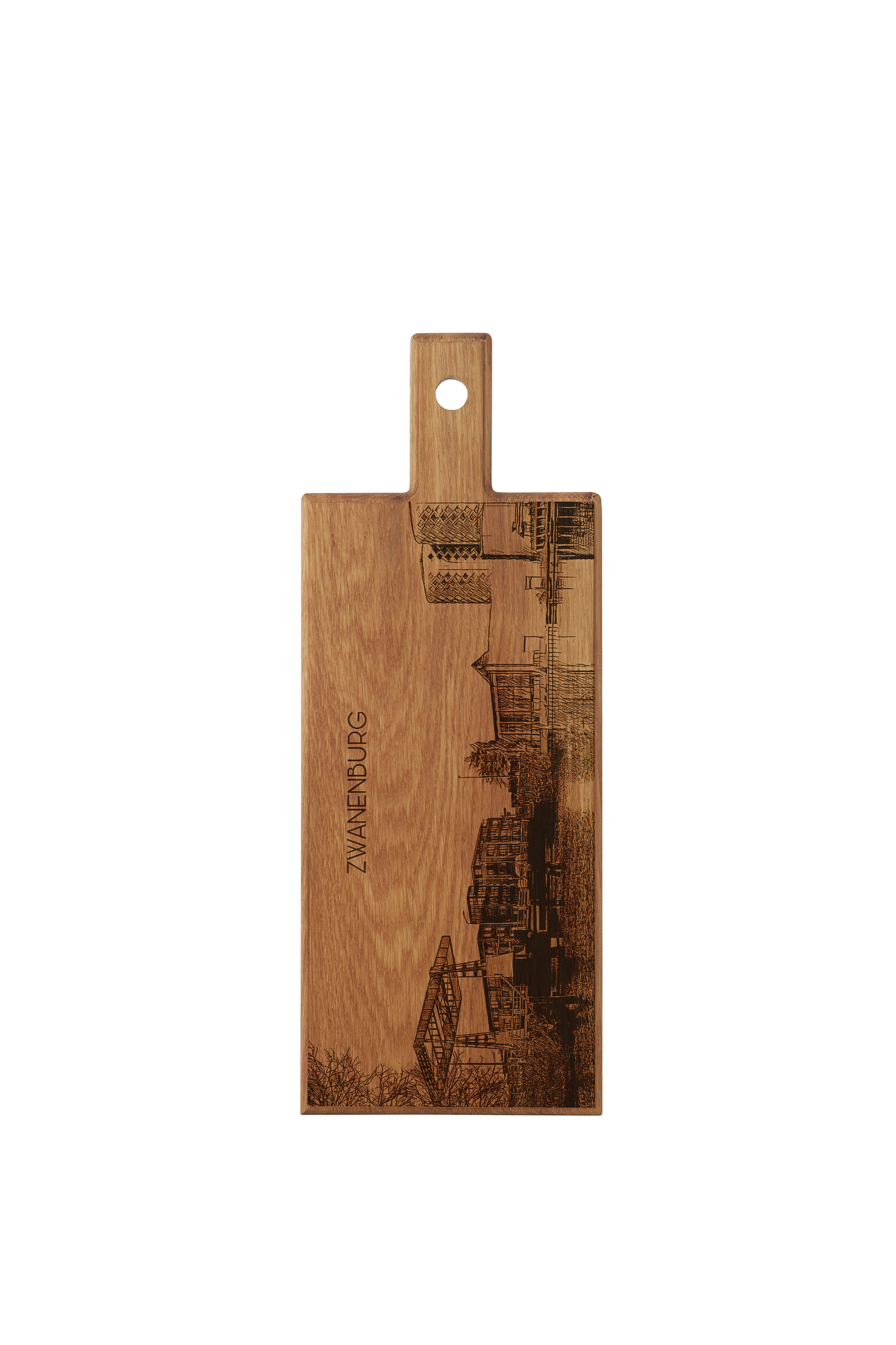 Zwanenburg Skyline Houten Serveerplank – 49 x 17 cm