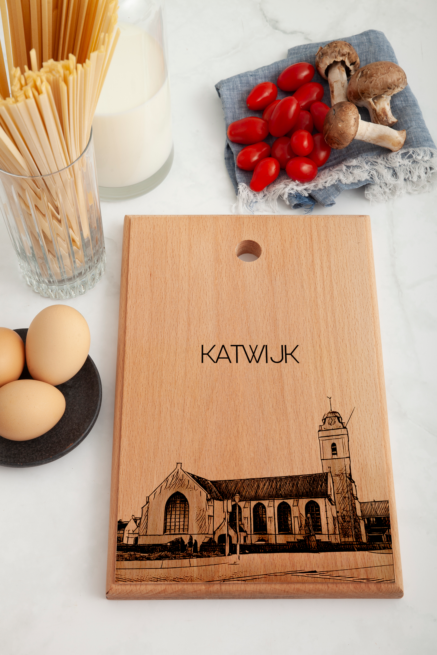 KATWIJK ANDREASKERK HANDMADE ENGRAVED CUTTING BOARD