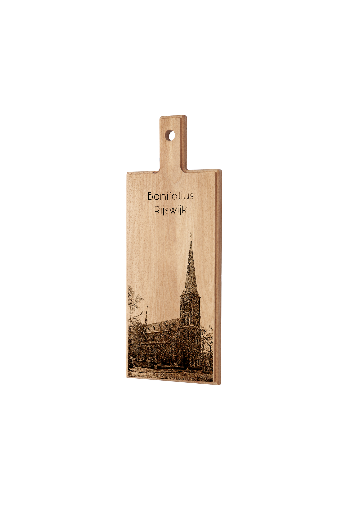 Rijswijk Bonifatius kerk houten serveerplank – 49 x 17 cm