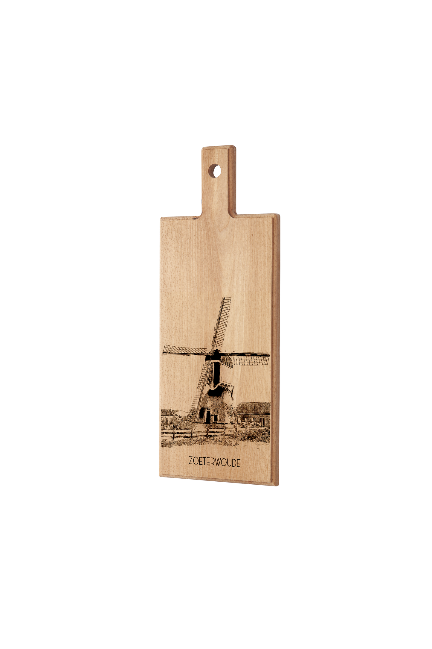 Zoeterwoude Molen – Wooden Serving Board (49 × 17 cm)