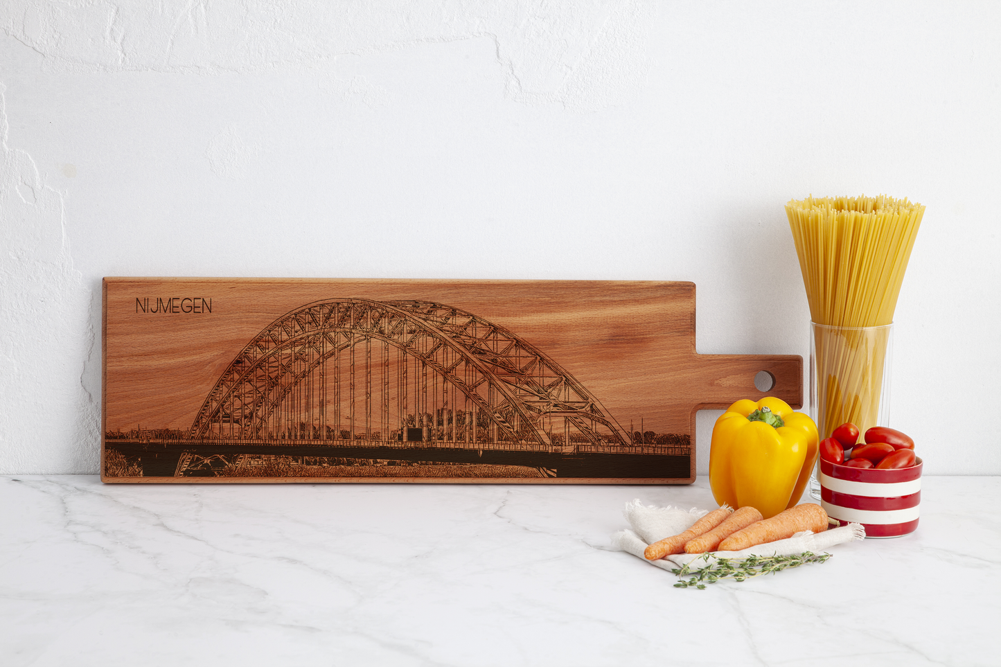 Nijmegen Waalbrug Wooden Serving Board – 60 x 17 cm