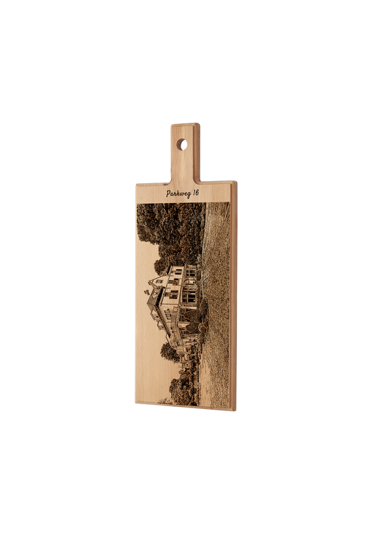 Gepersonaliseerde Handgetekende Houten Serveerplank (49 × 17 cm)