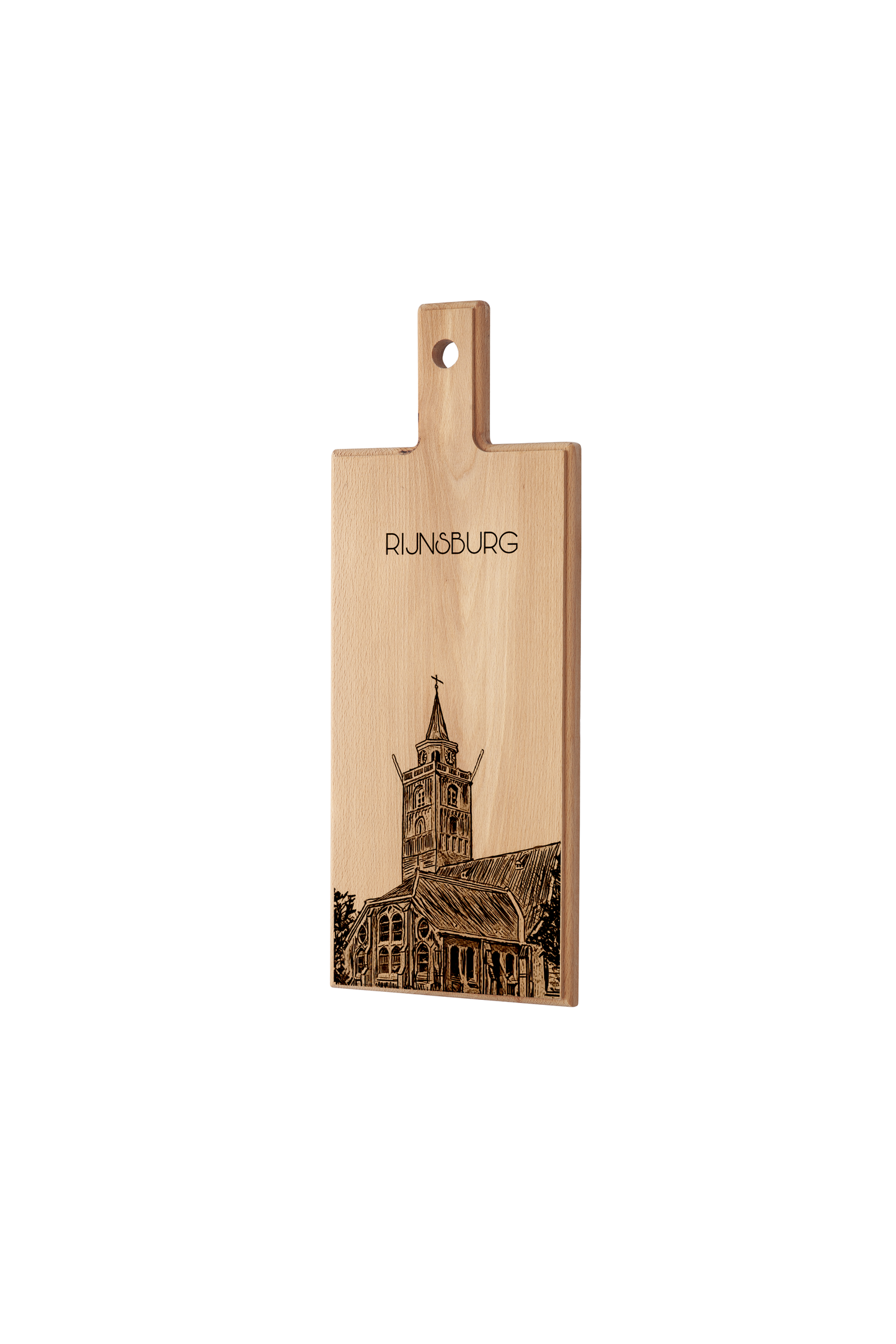 Rijnsburg Grote Kerk Wooden Serving Board – 49 x 17 cm