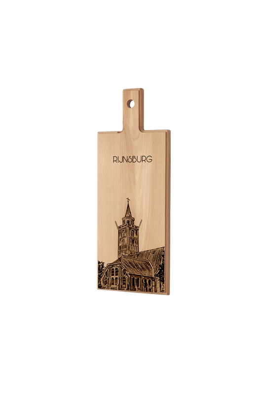Rijnsburg Grote Kerk Wooden Serving Board – 49 x 17 cm