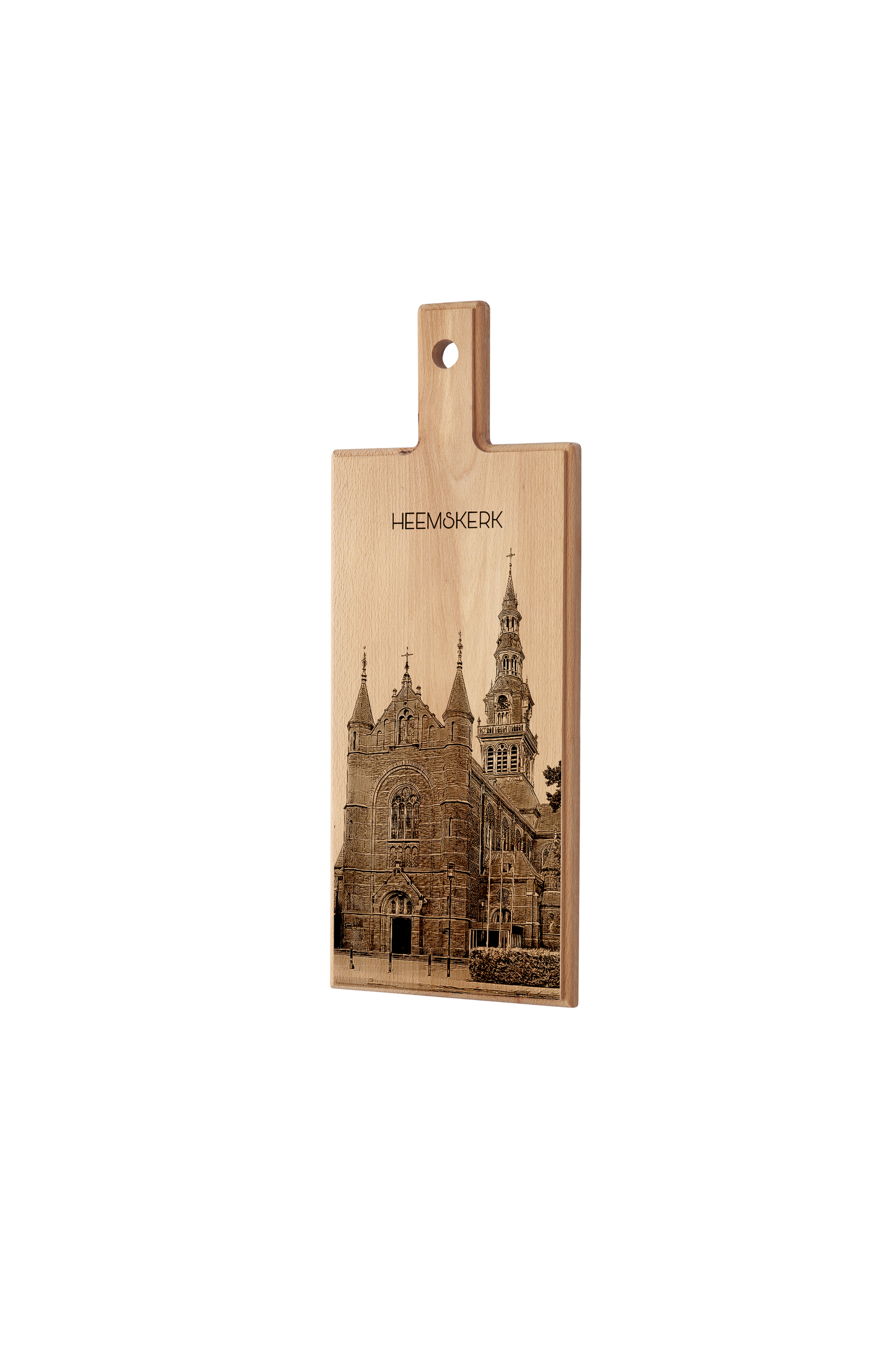 Heemskerk Sint-Laurentiuskerk – Wooden Serving Board (49 × 17 cm)
