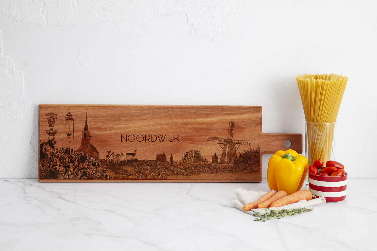 Noordwijk Skyline Wooden Serving Board – 60 x 17 cm