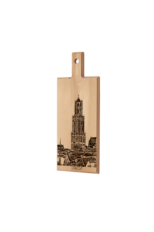 Utrecht Dom Tower Wooden Serving Board – 49 x 17 cm