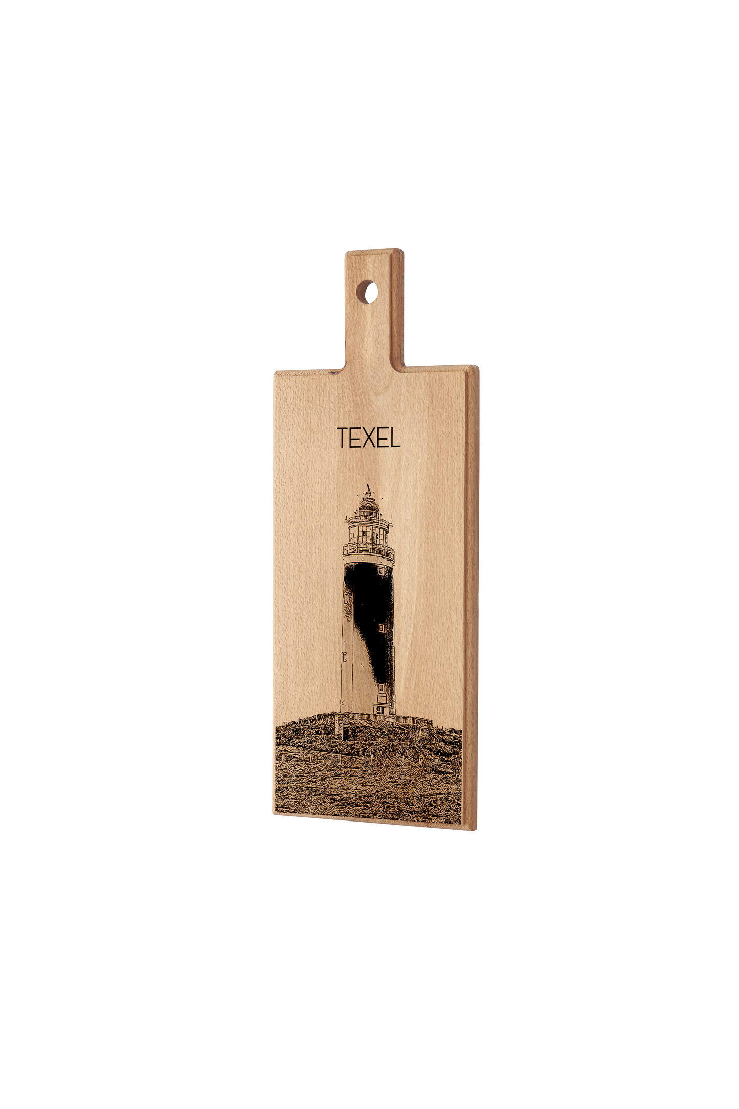 Texel Lighthouse Wooden Serving Board – 49 x 17 cm