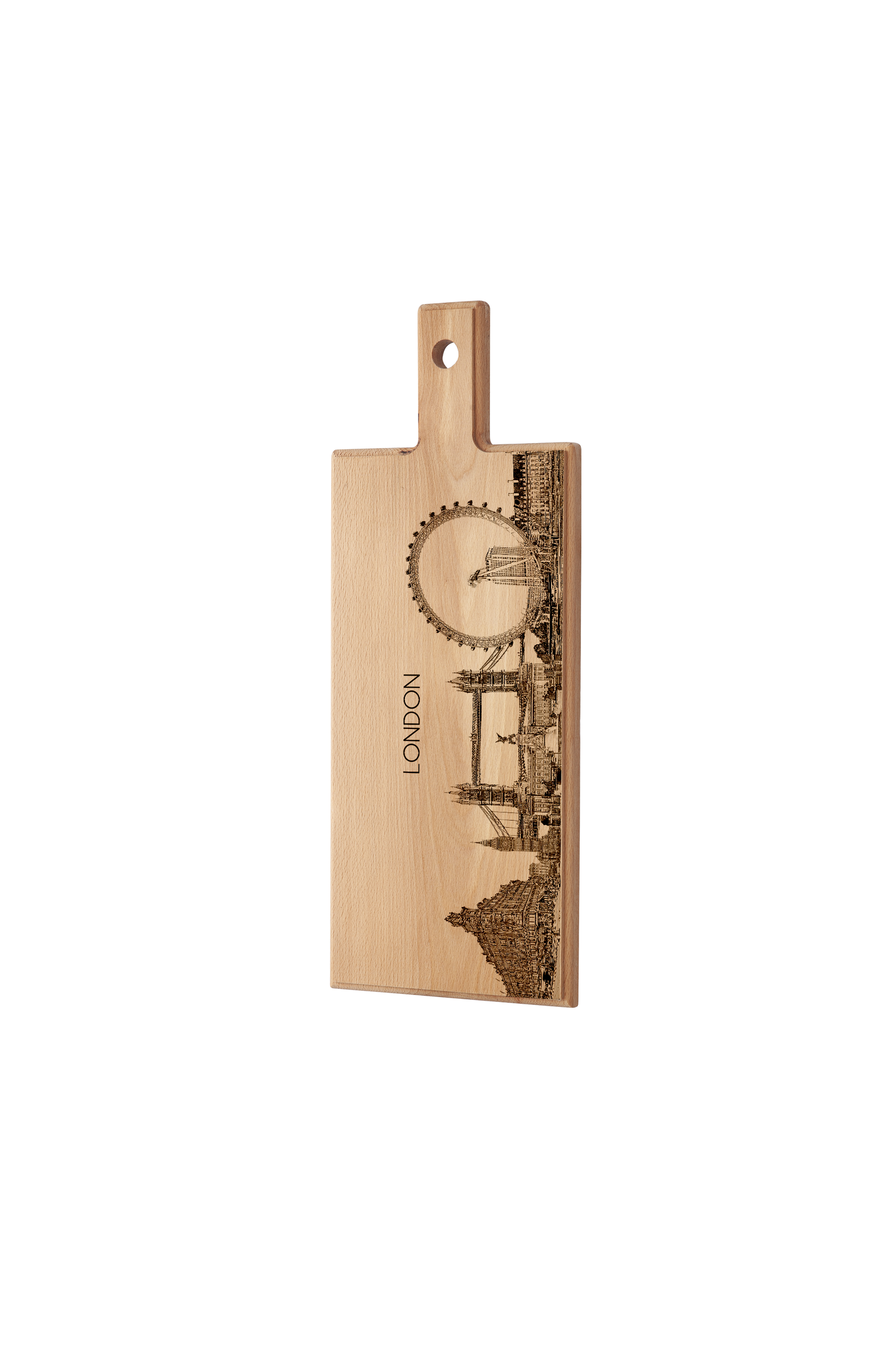 London Skyline Wooden Serving Board – 49 x 17 cm