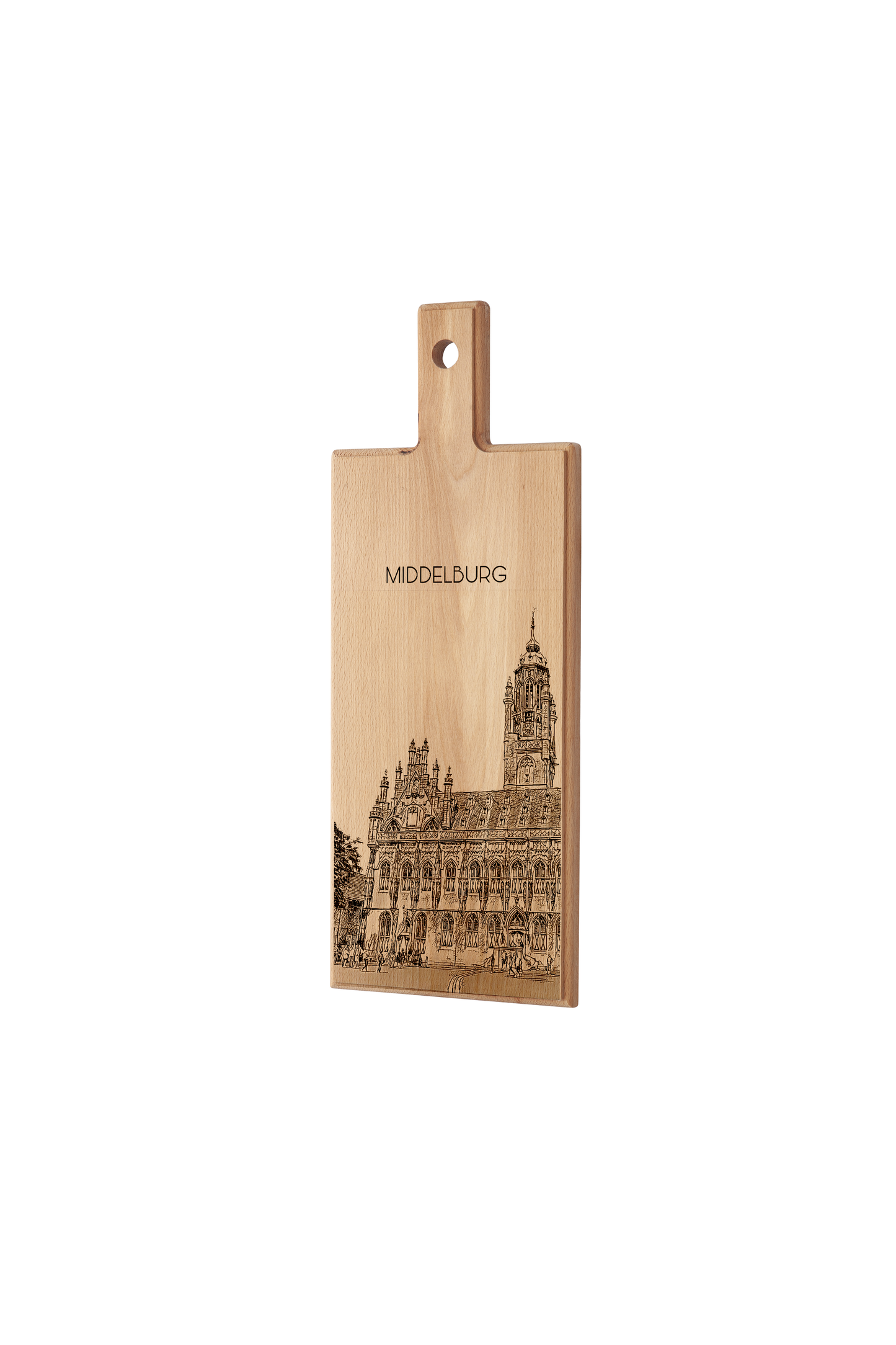 Middelburg Stadhuis Wooden Serving Board – 49 x 17 cm