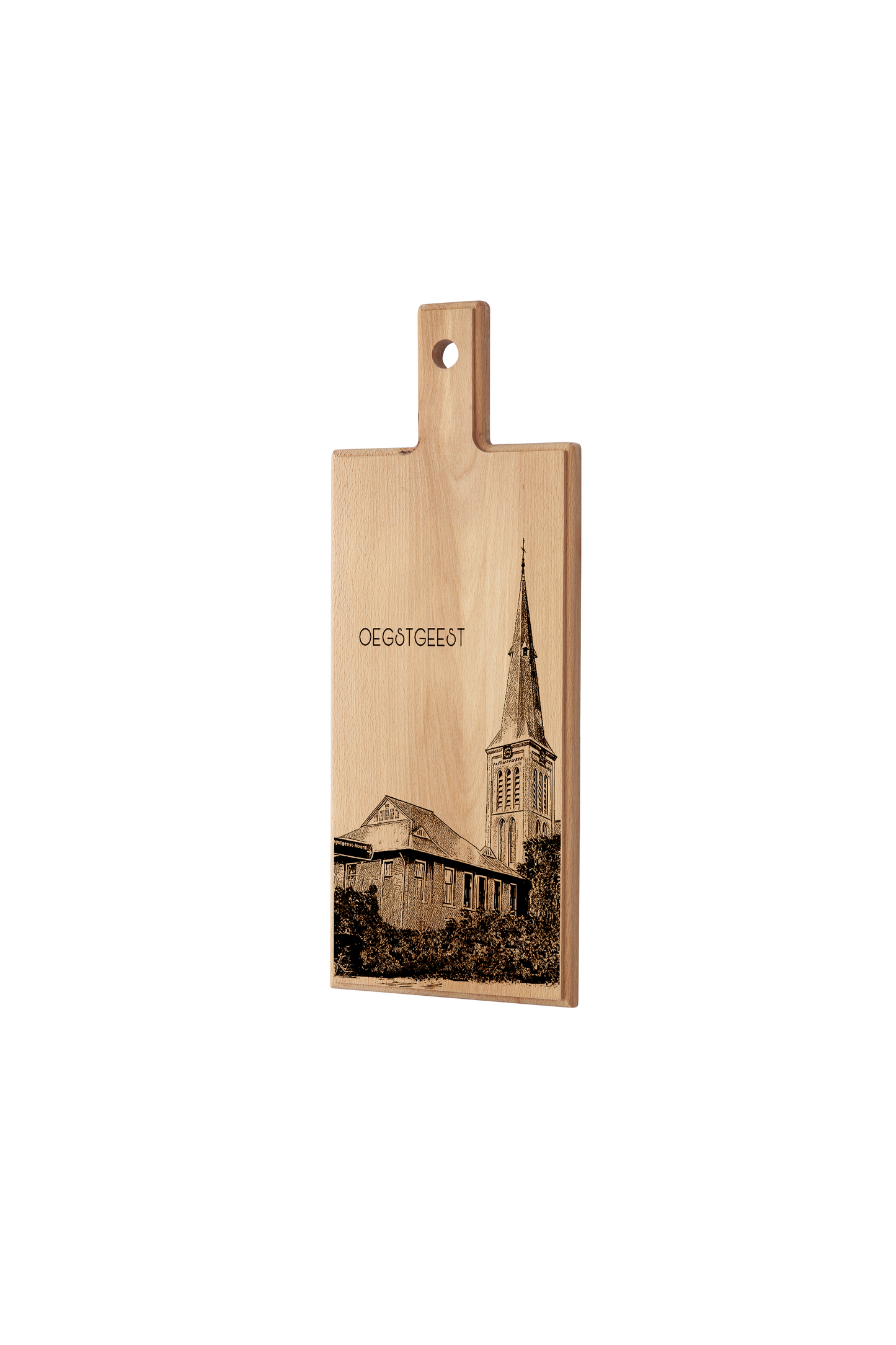 Oegstgeest H. Willibrord Church Wooden Serving Board – 49 x 17 cm