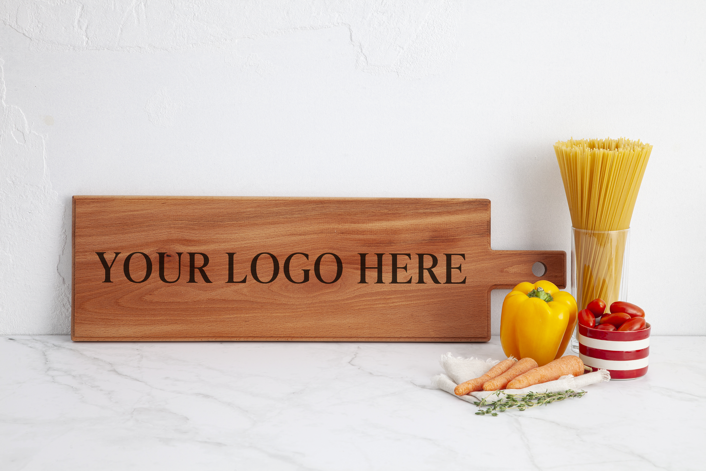 Gepersonaliseerde Houten Serveerplank (60 × 17 cm)