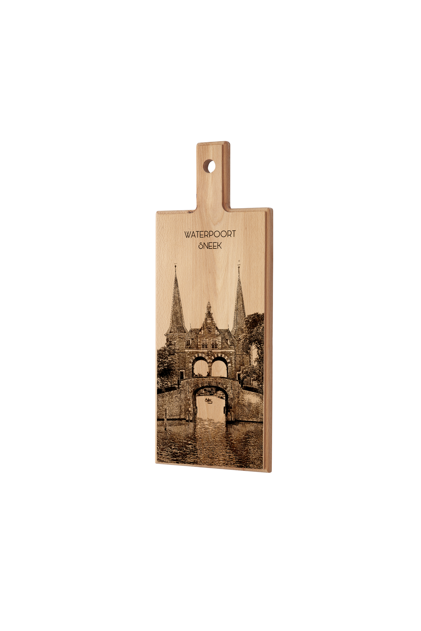 Sneek Waterpoort houten serveerplank – 49 x 17 cm
