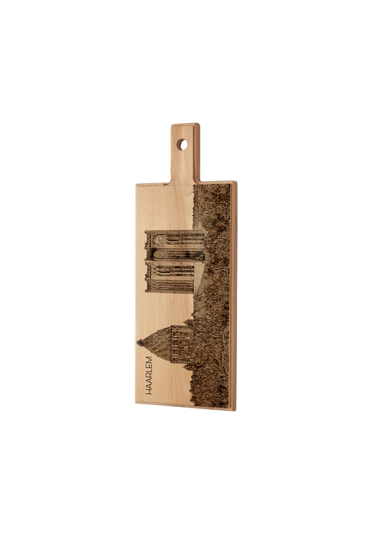 Haarlem Nieuwe St. Bavo – Wooden Serving Board (49 × 17 cm)