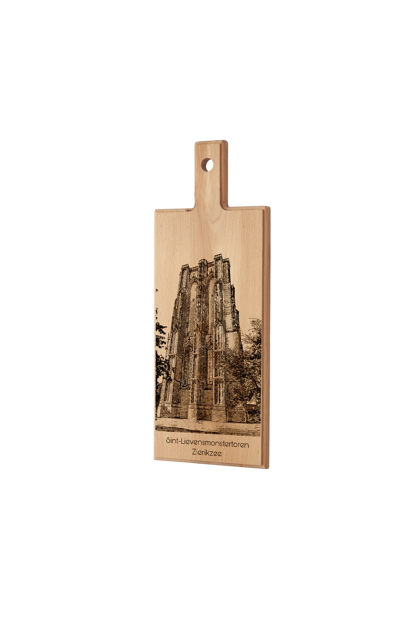Zierikzee Sint-Lievensmonstertoren Wooden Serving Board – 49 x 17 cm