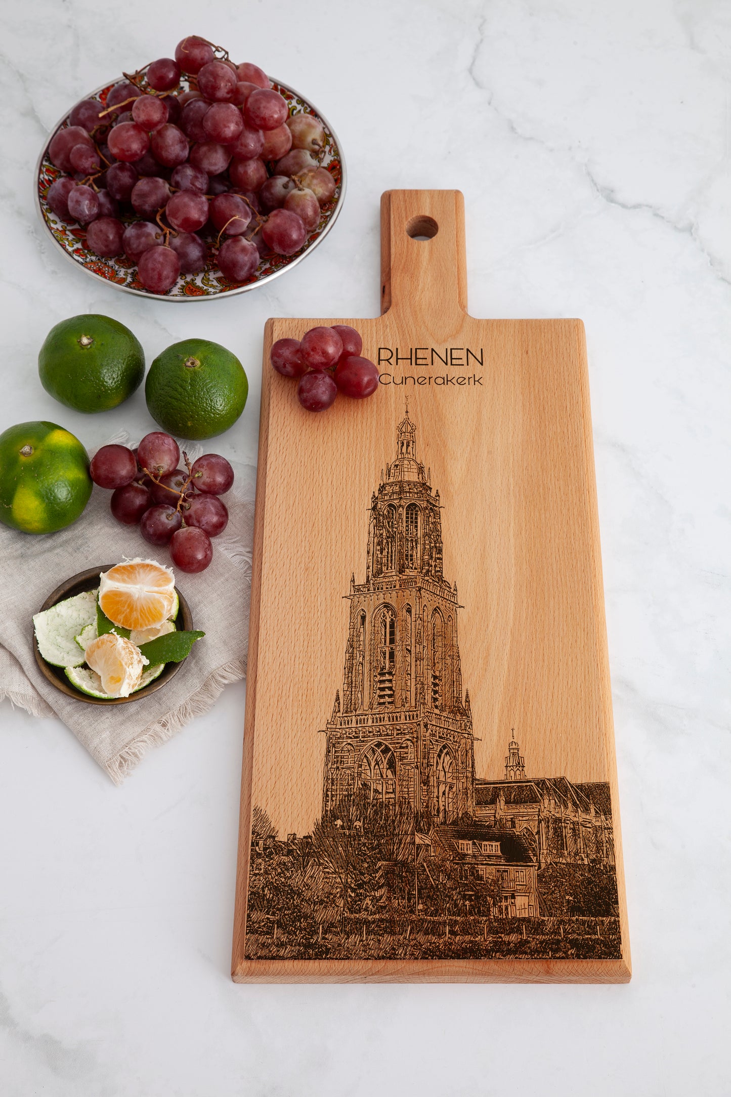 Rhenen – Cunerakerk Wooden Serving Board Souvenir (49 × 17 cm)