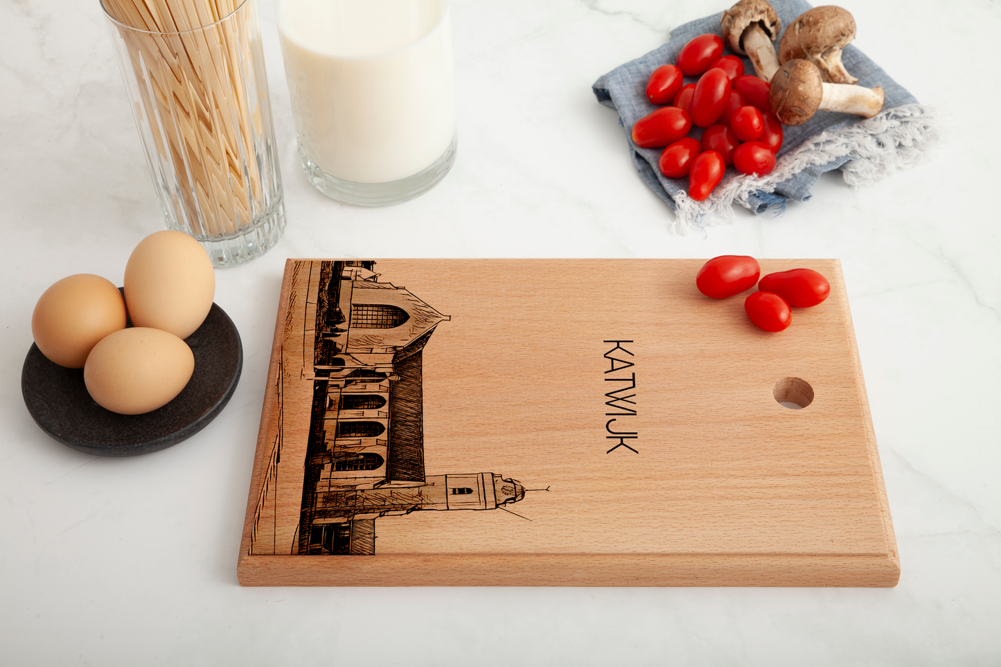 KATWIJK ANDREASKERK HANDMADE ENGRAVED CUTTING BOARD