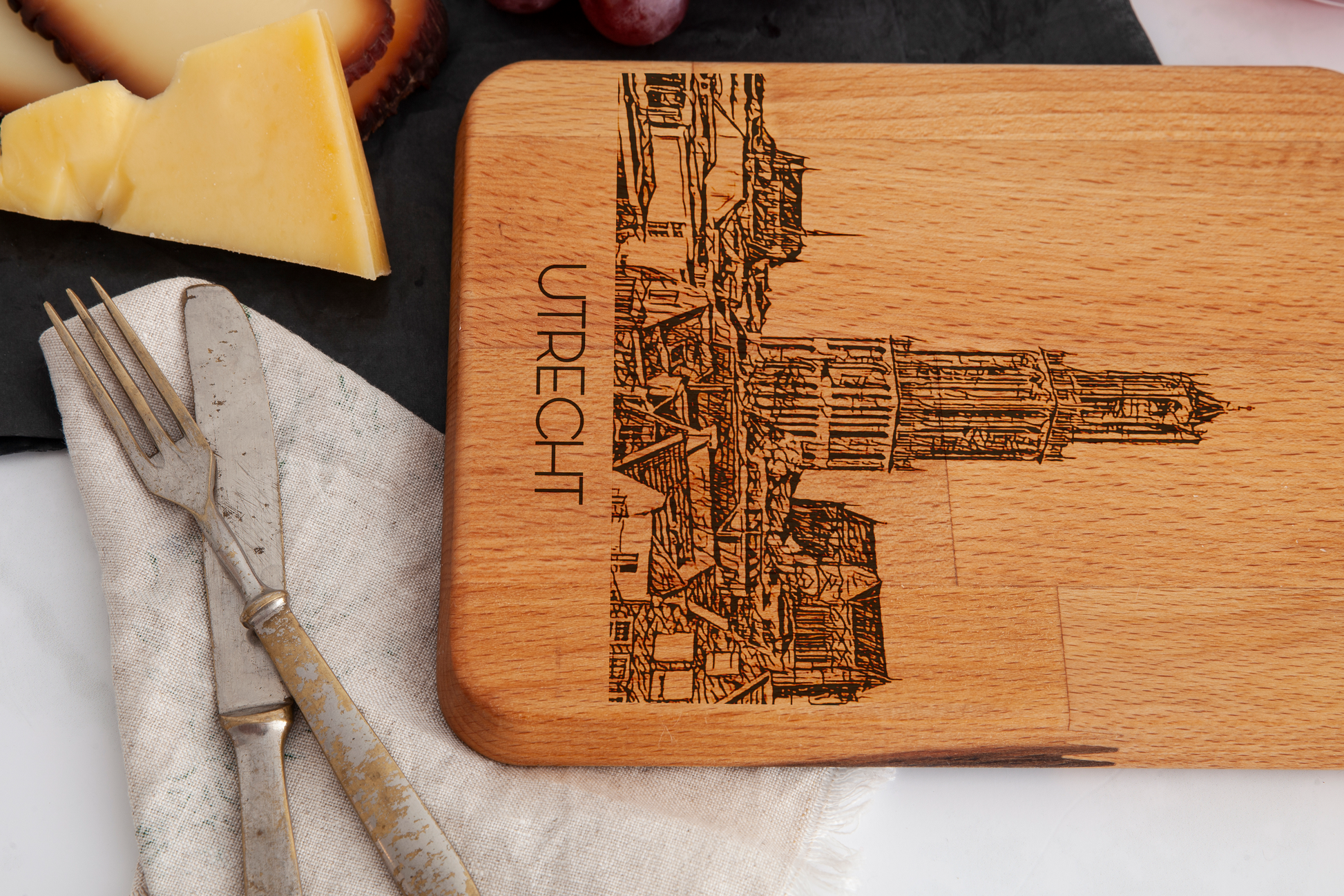 Utrecht, Domtoren, cheese board, wood grain