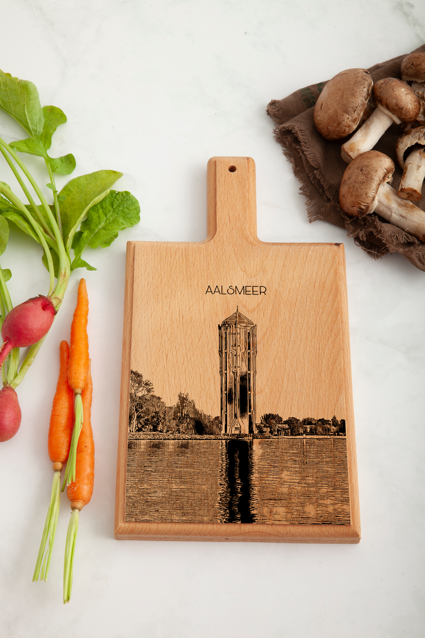 Aalsmeer Watertoren Cheese Board - Beech Wood