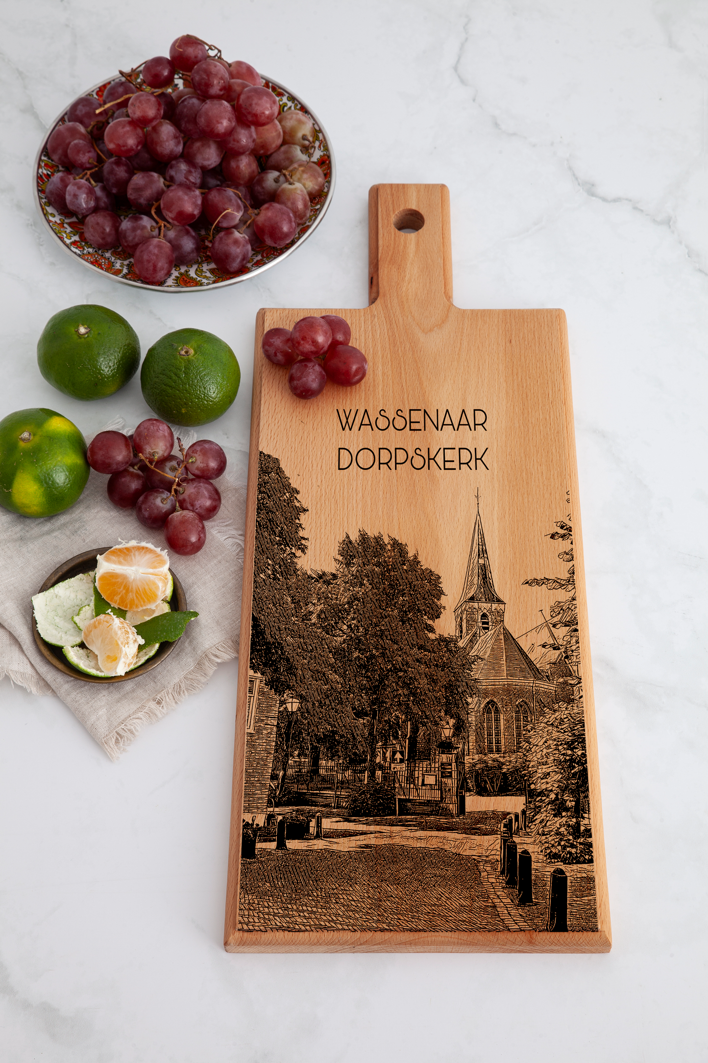 Wassenaar Dorpskerk Medium Serving Board - Beech Wood